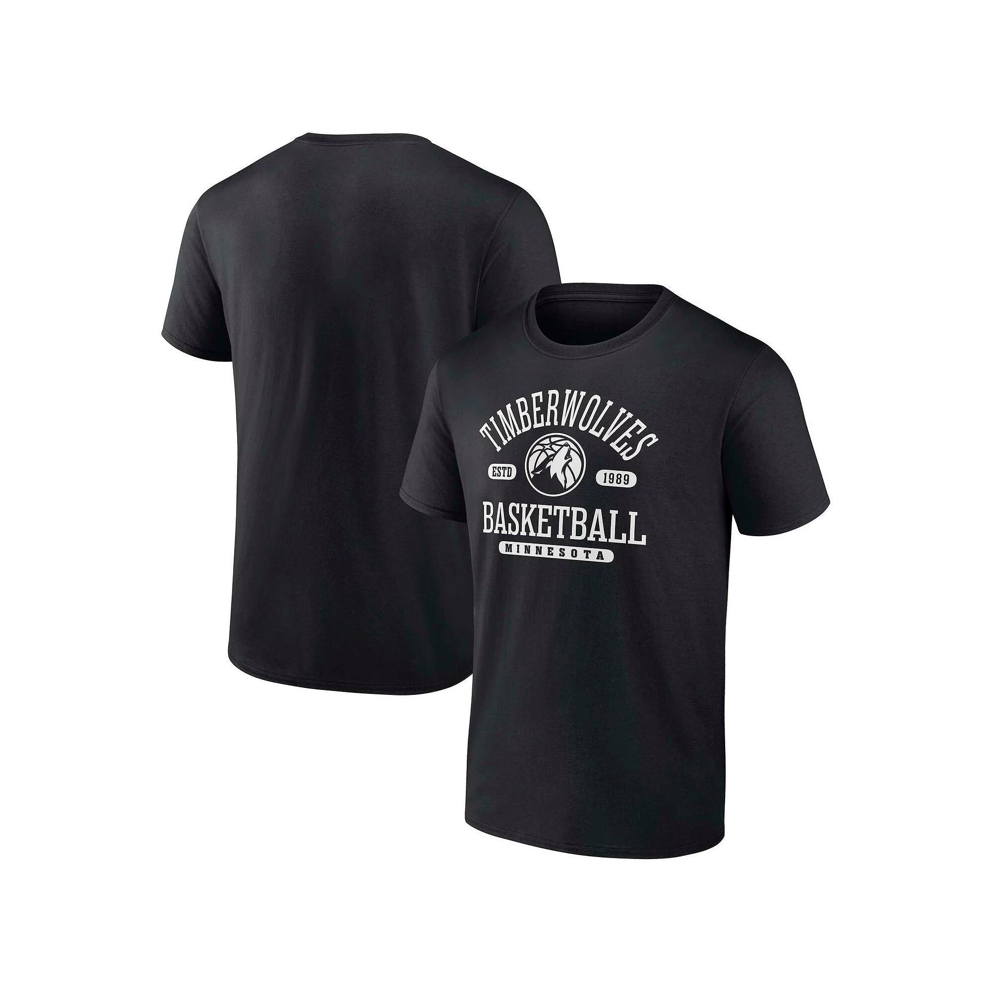 Men's Fanatics  Black Minnesota Timberwolves Calling Plays T-Shirt, Size: XL Product Image