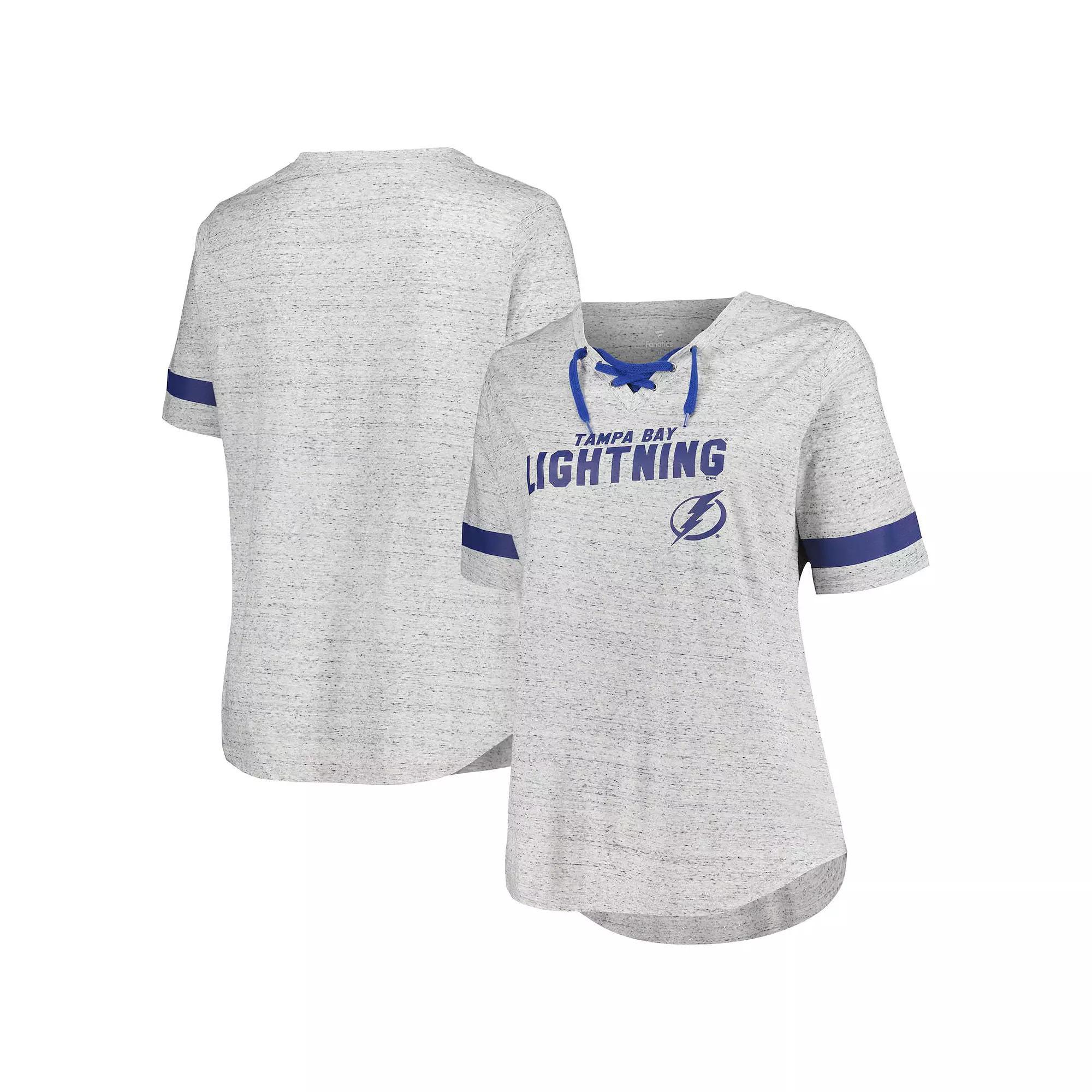 Women's Fanatics Branded Heather Gray Tampa Bay Lightning Plus  Product Image