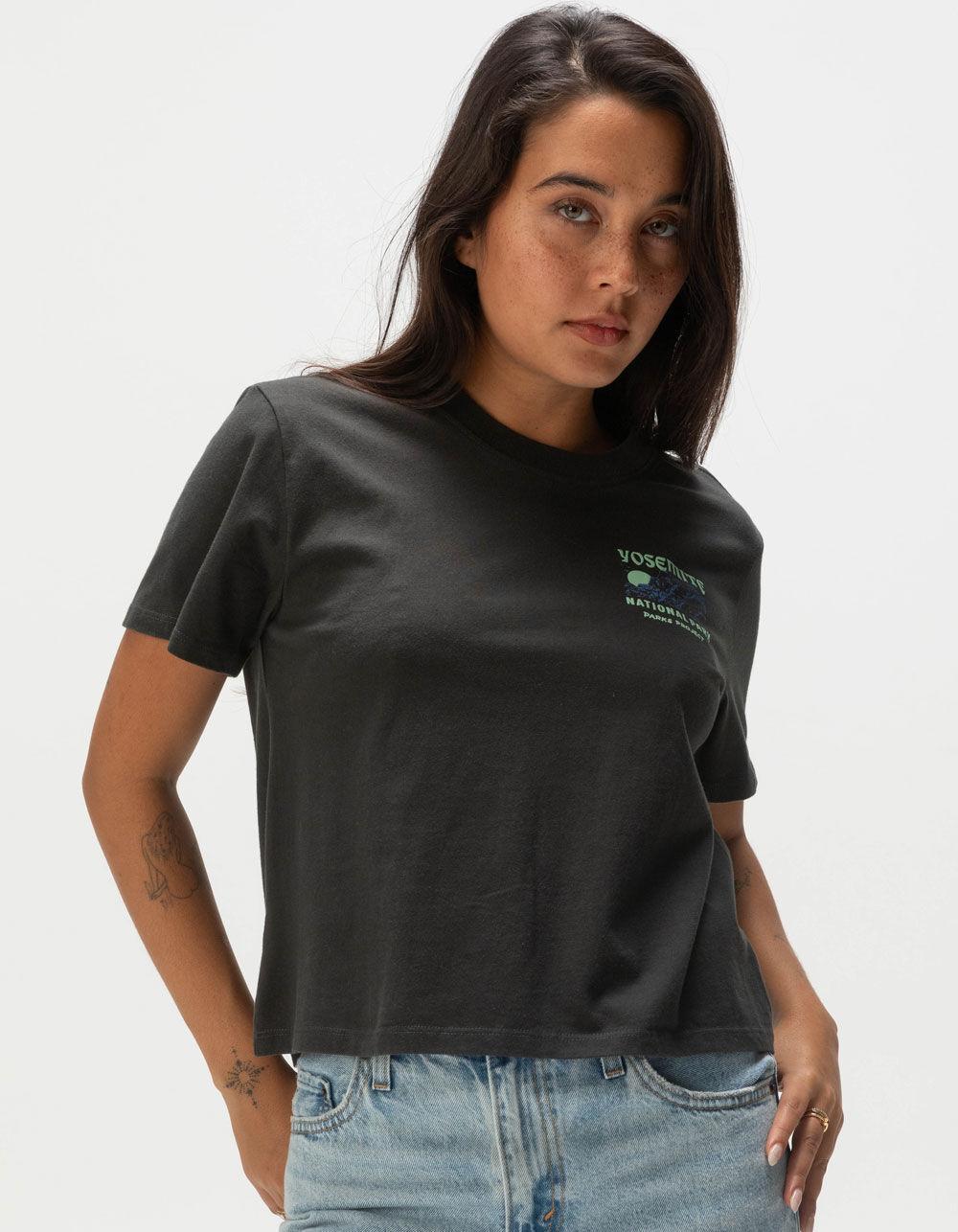 PARKS PROJECT Yosemite Womens Boxy Tee - BLACK Product Image