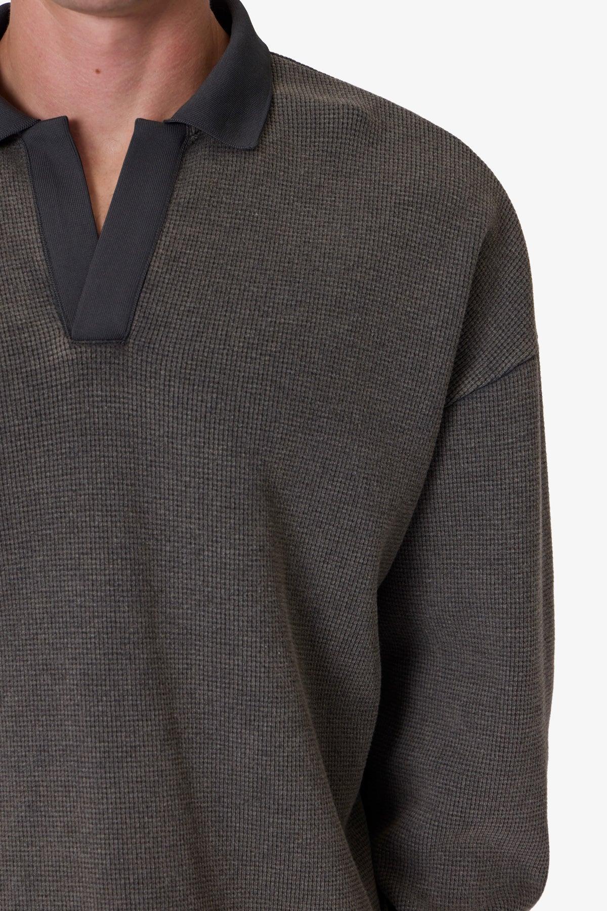 Polo Thermal L/S Shirt - Charcoal Grey Product Image