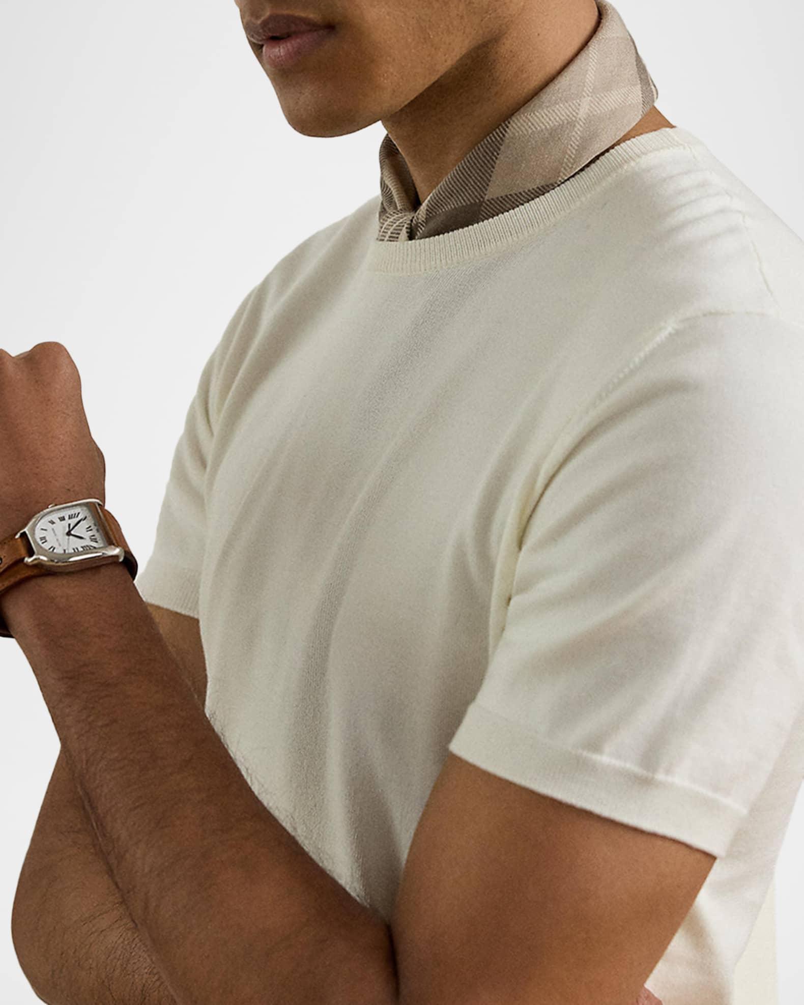 Men's Cotton Short-Sleeve Crewneck Sweater Product Image