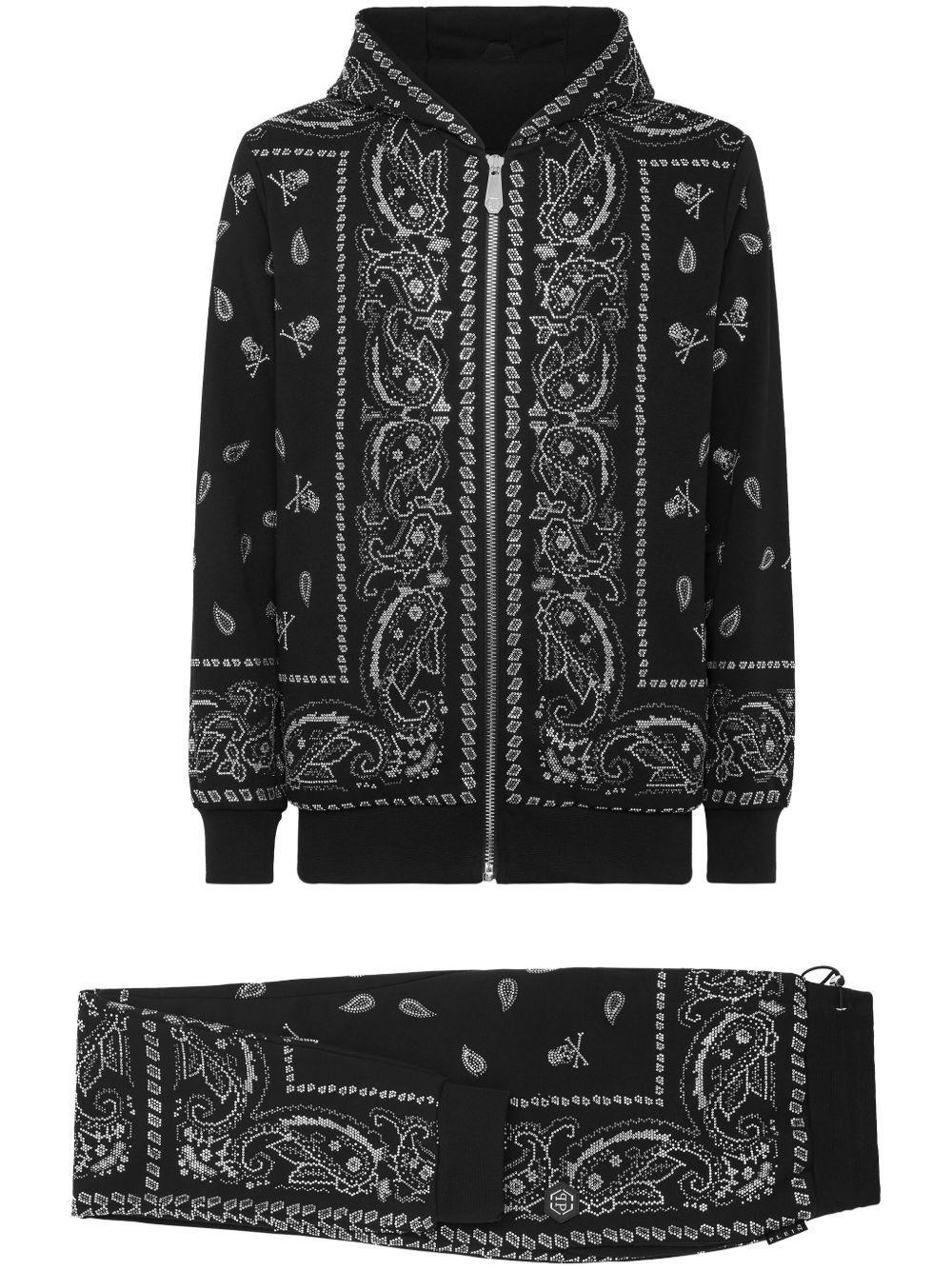 PHILIPP PLEIN Bandana-print Tracksuit In Schwarz Product Image