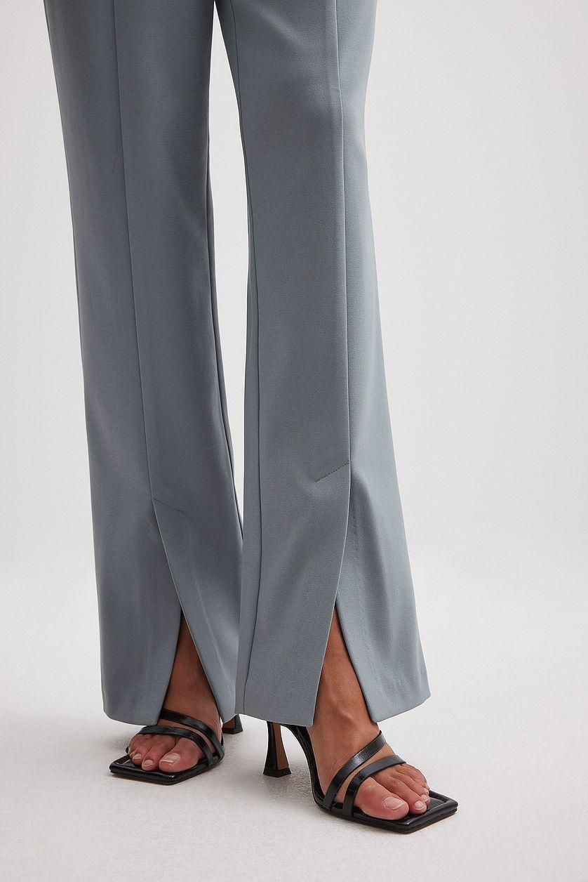 Front Slit High Waist Pants Product Image