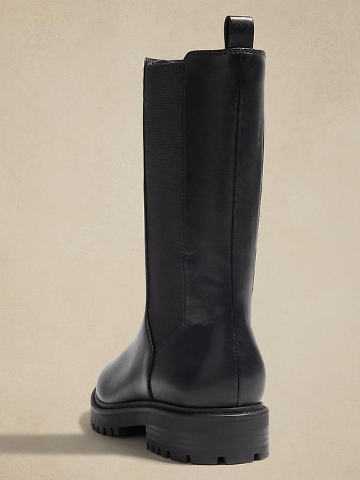 Vegan Leather Tall Shaft Chelsea Boot Product Image