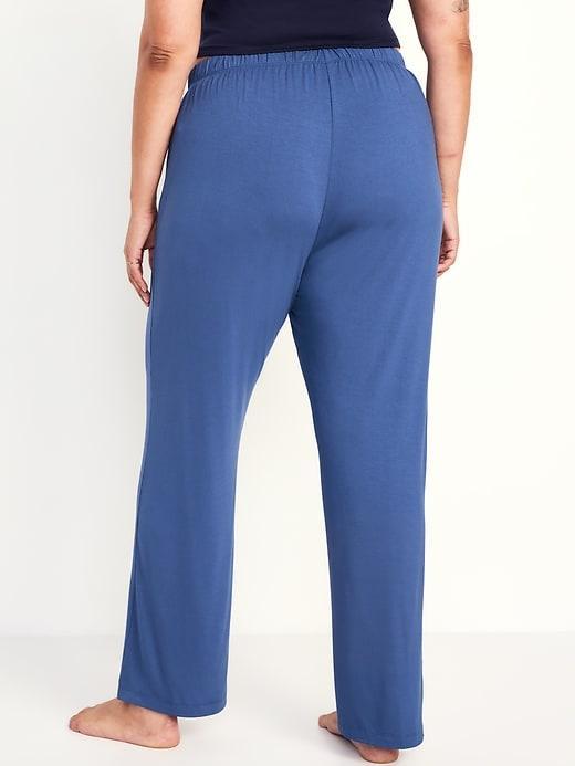 Mid-Rise Knit Jersey Pajama Pant Product Image