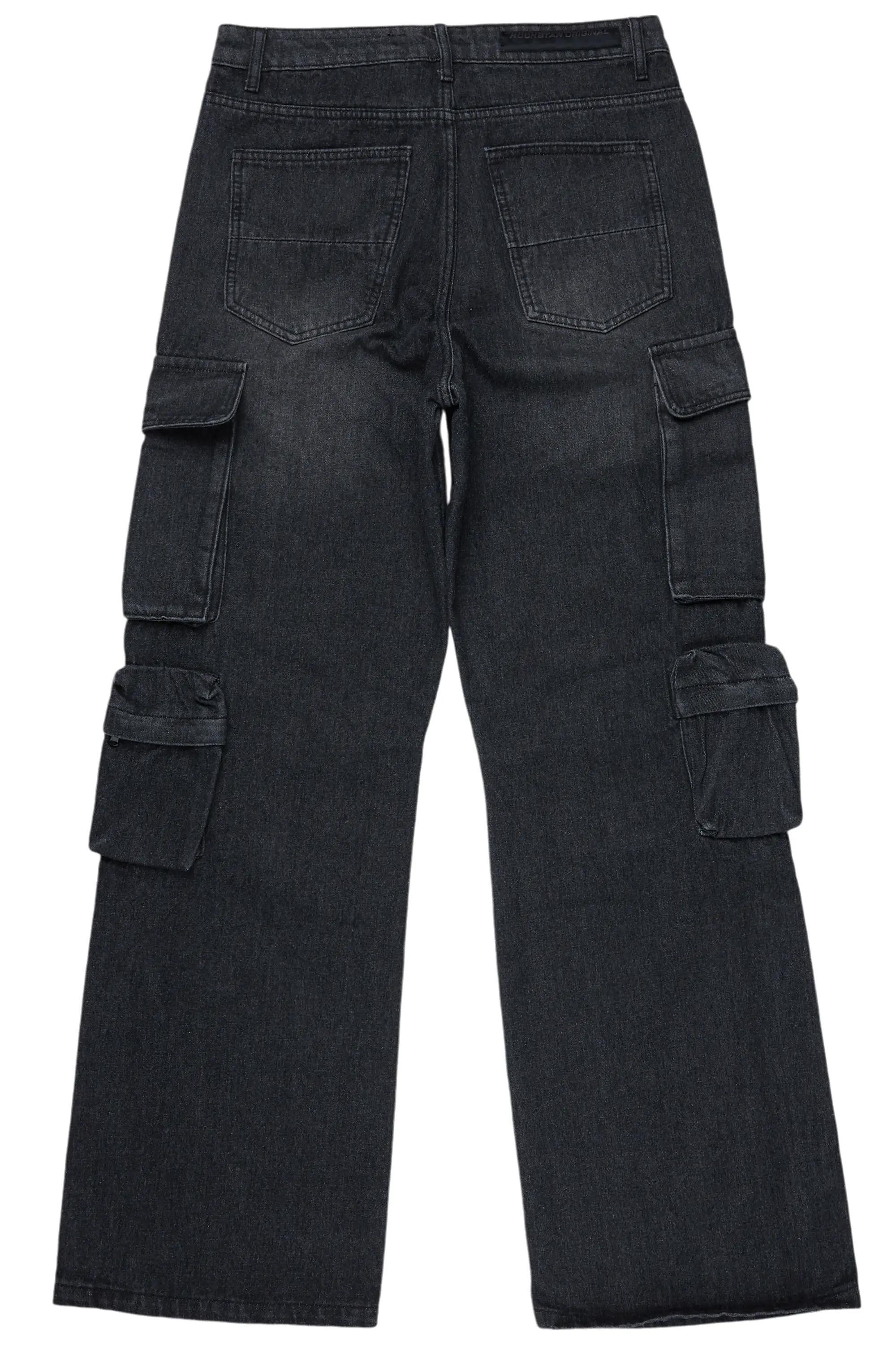 Cortie Black Baggy Fit Jean Male Product Image