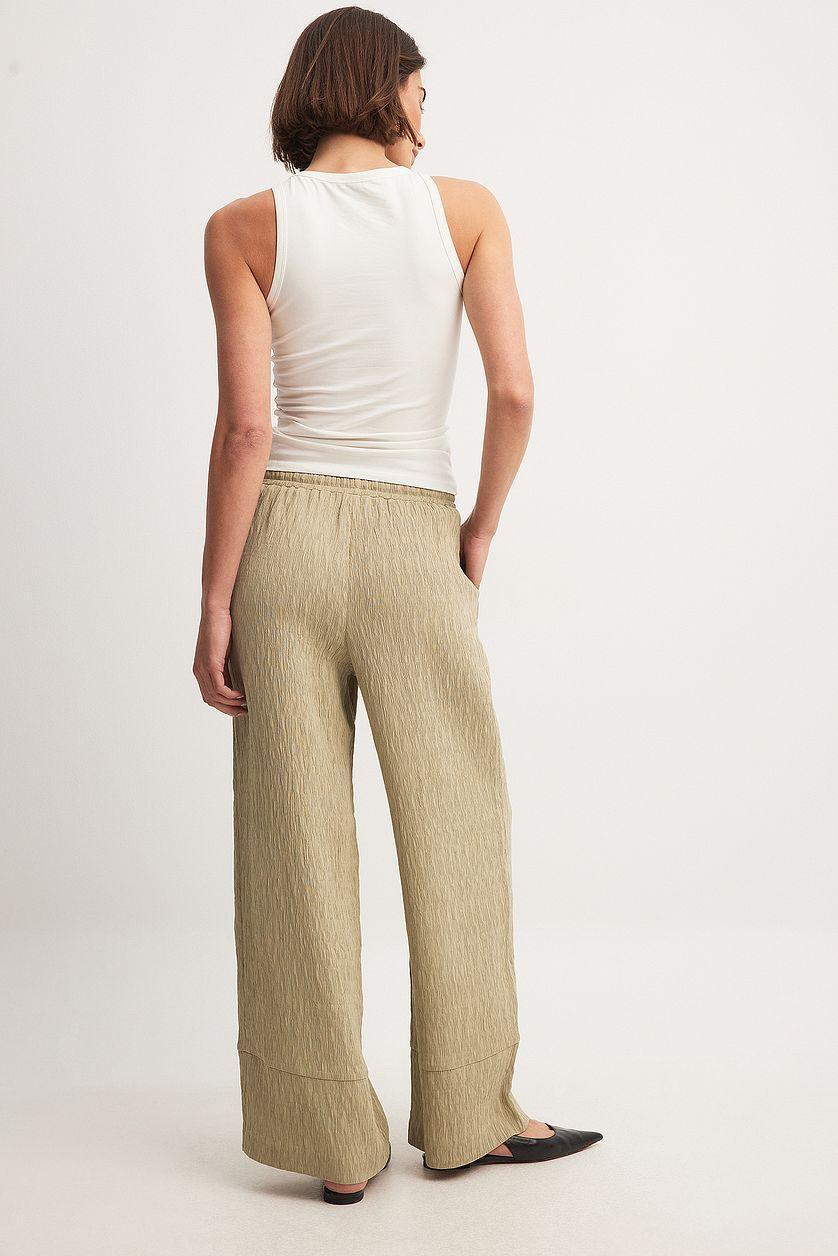 Structured Elastic Waist Trousers Product Image