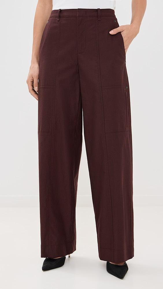 Vince Mid Rise Cotton Wool Utility Pants | Shopbop Product Image