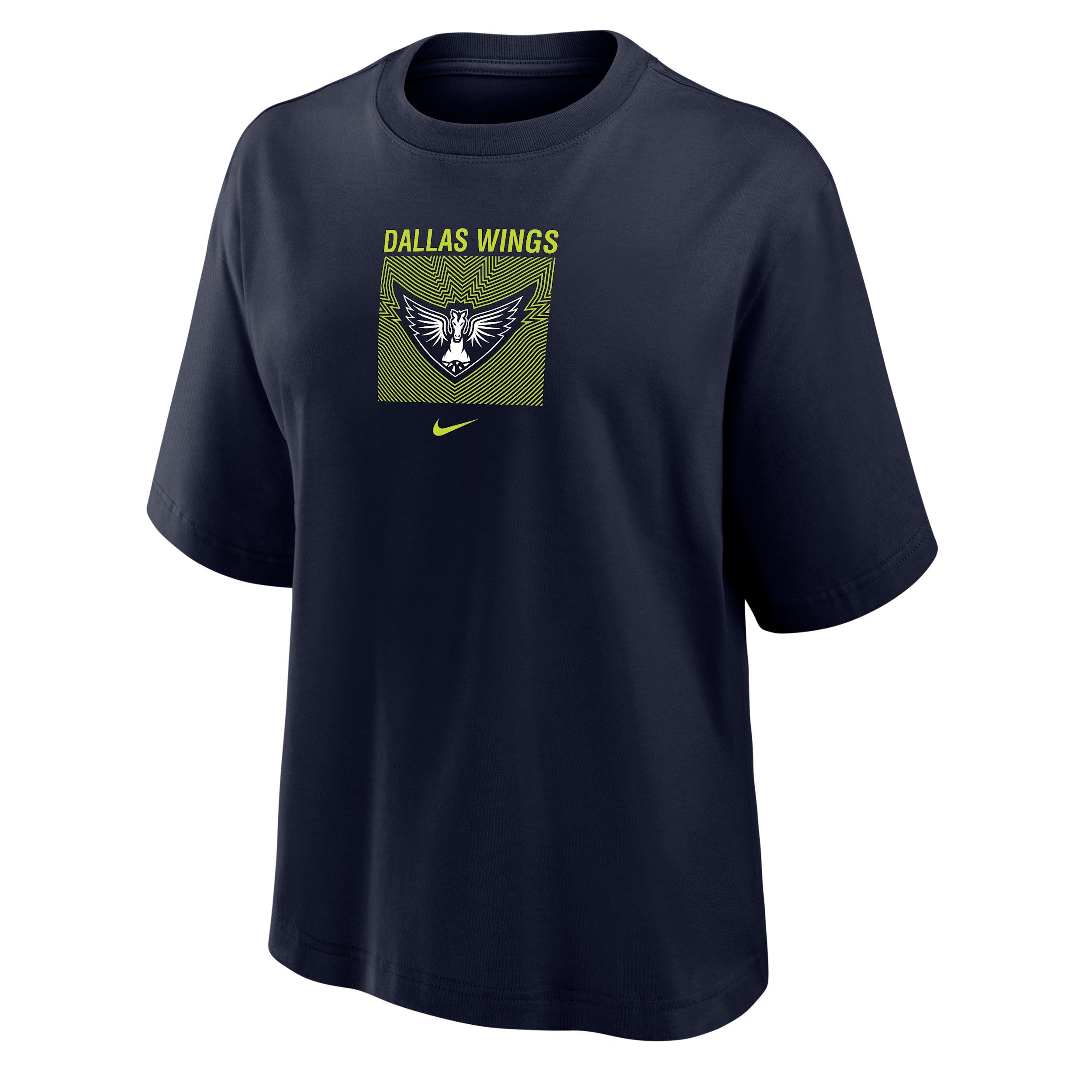 Dallas Wings Nike Womens WNBA Boxy T-Shirt | W11122WDAL-NVY Product Image