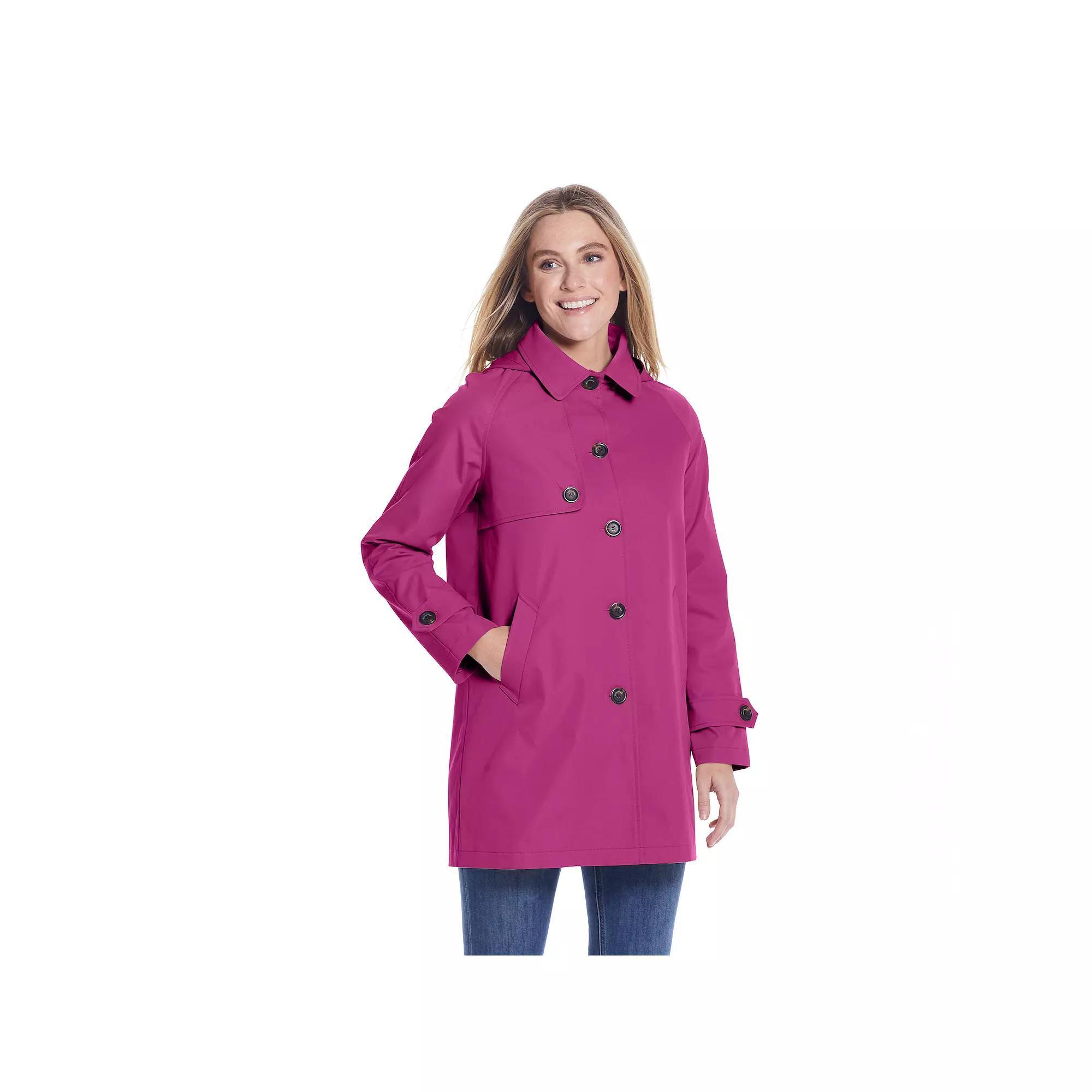 Women's Weathercast Lightweight Button Front Hooded Topper Jacket,  Product Image