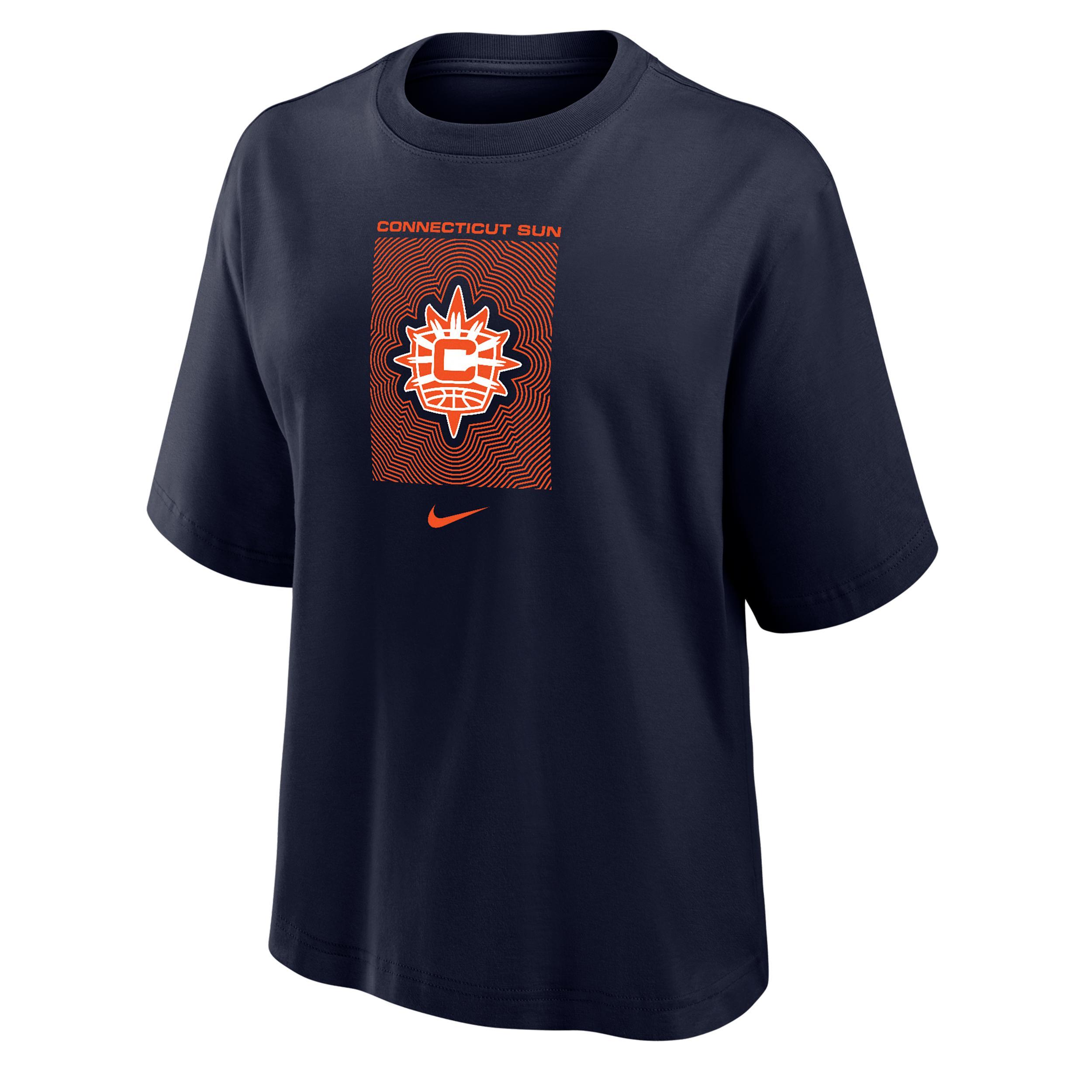 Connecticut Sun Nike Womens WNBA Boxy T-Shirt | W11122WCON-NVY Product Image