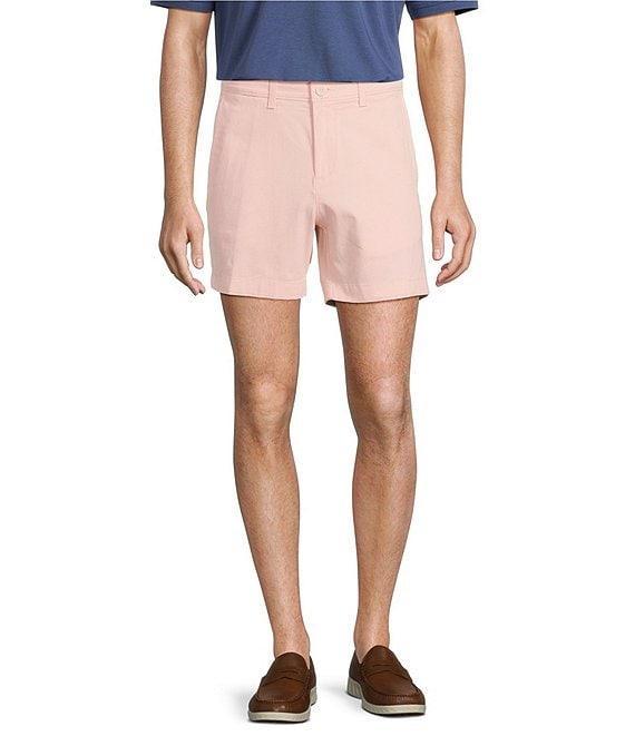 Roundtree & Yorke The Cloud Short 5#double; Straight Fit Flat Front Stretch Washed Chino Shorts Product Image