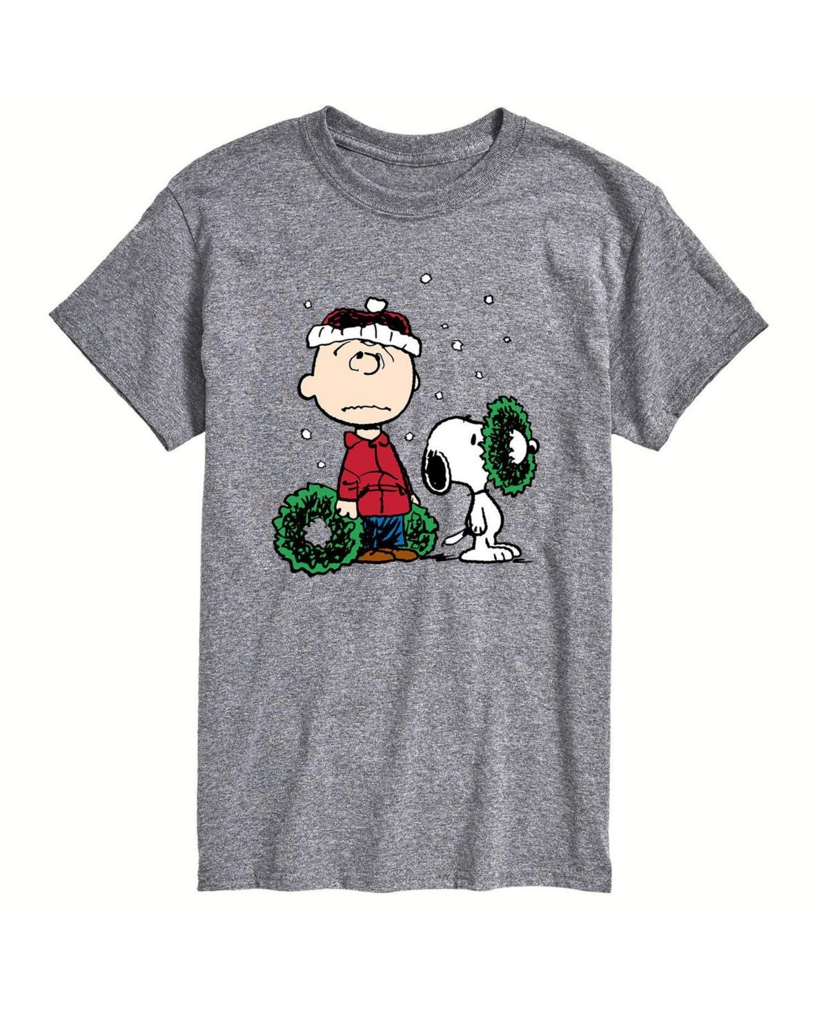 Mens Peanuts Charlie Brown Wreath Tee Product Image