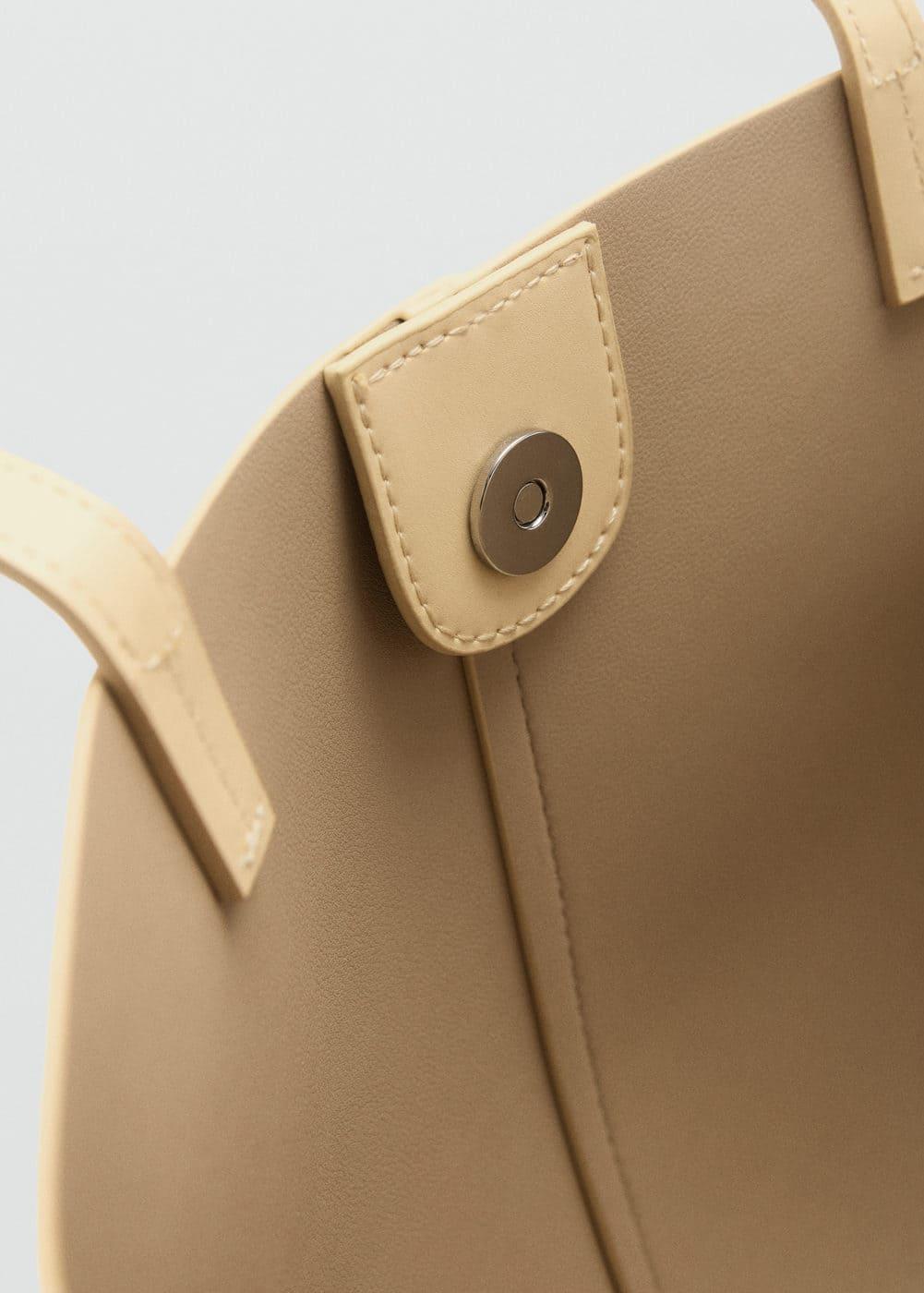 Leather-effect shopper bag - Women | MANGO USA Product Image