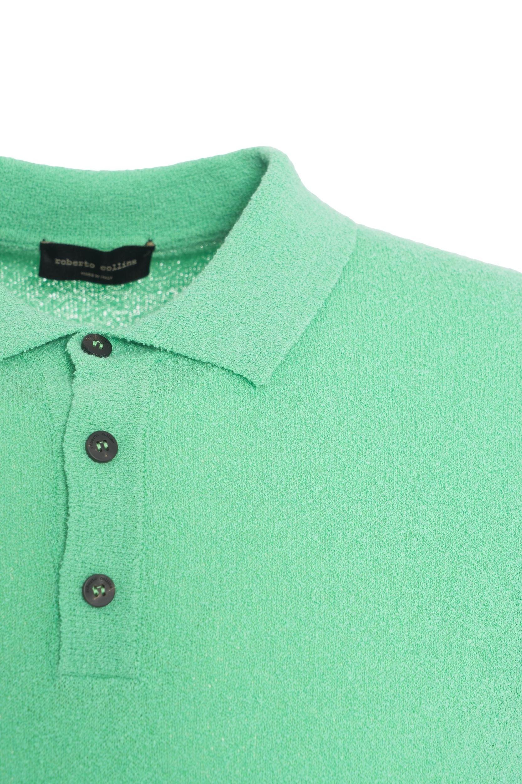 Textured knit polo shirt Product Image