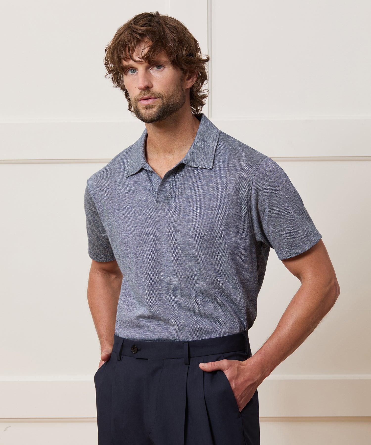 Cotton-Linen Pique Montauk Polo Product Image