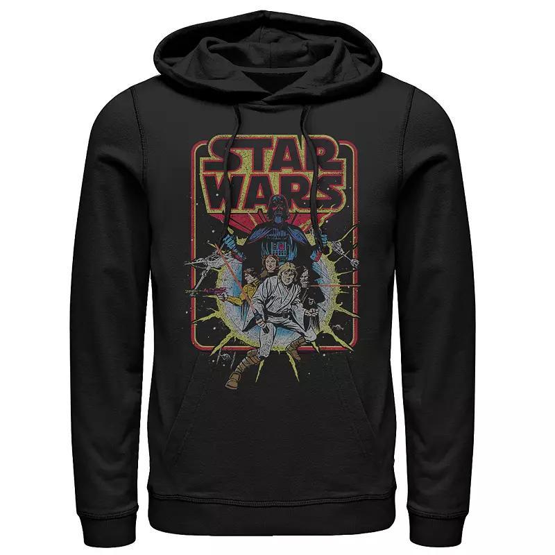 Men's Star Wars Vintage Poster Pullover Hoodie, Size: 3XL, Black Product Image