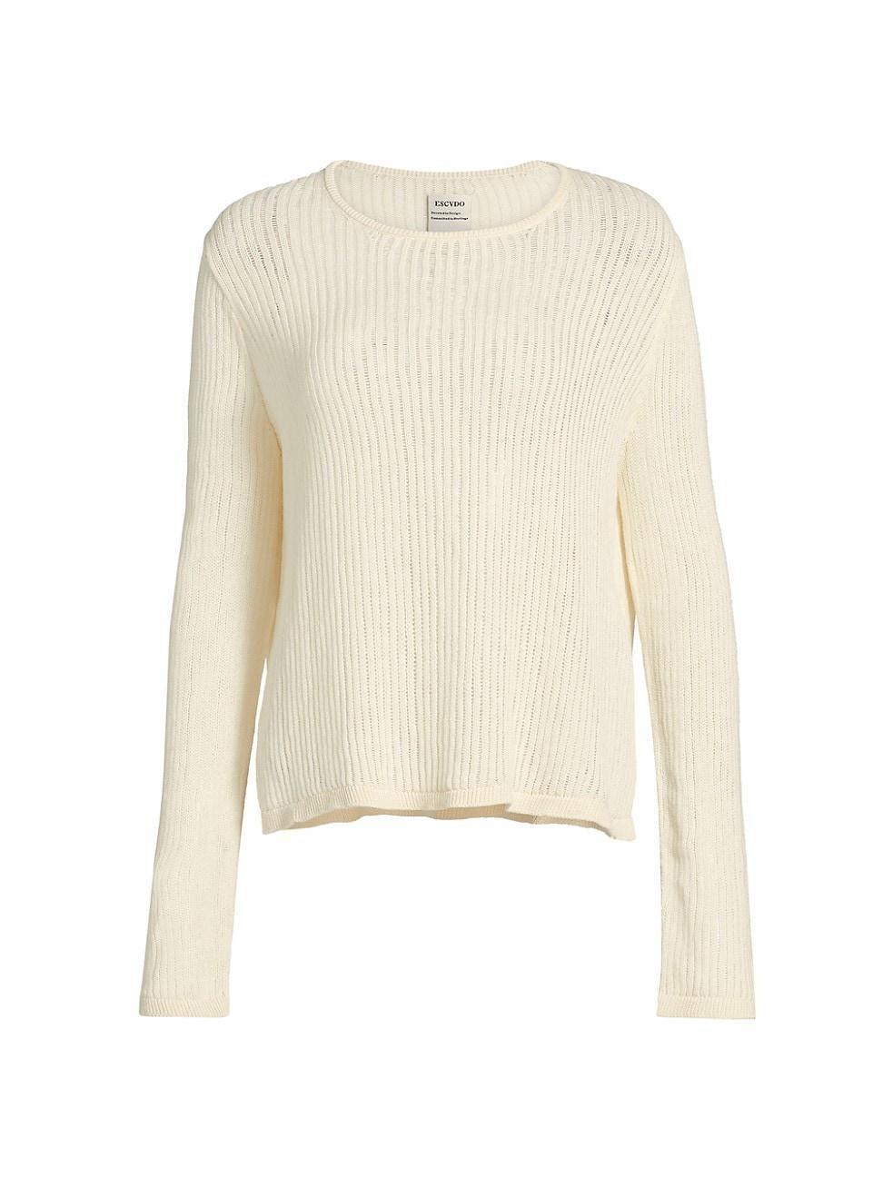 Womens Spondylus Onda Rib-Knit Crewneck Sweater Product Image