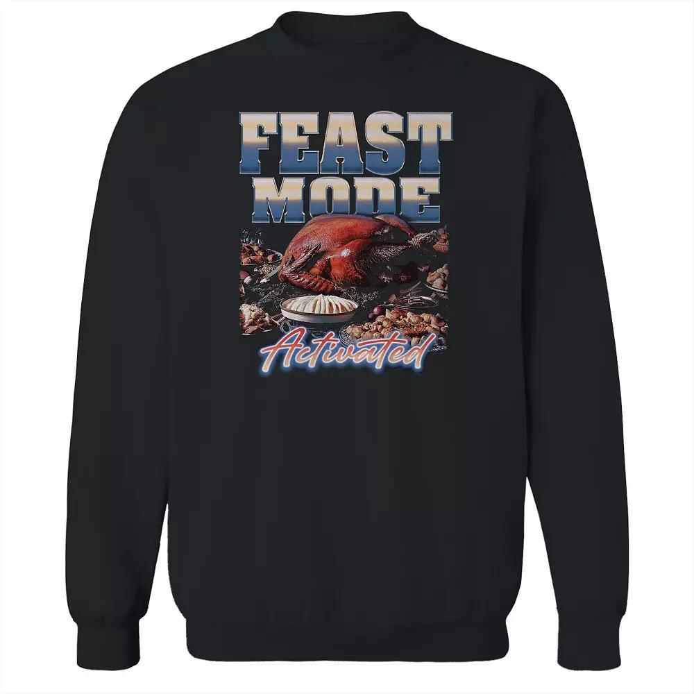 Men's COLAB89 Feast Mode Activated Thanksgiving Graphic Sweatshirt, Adult Unisex,  Product Image