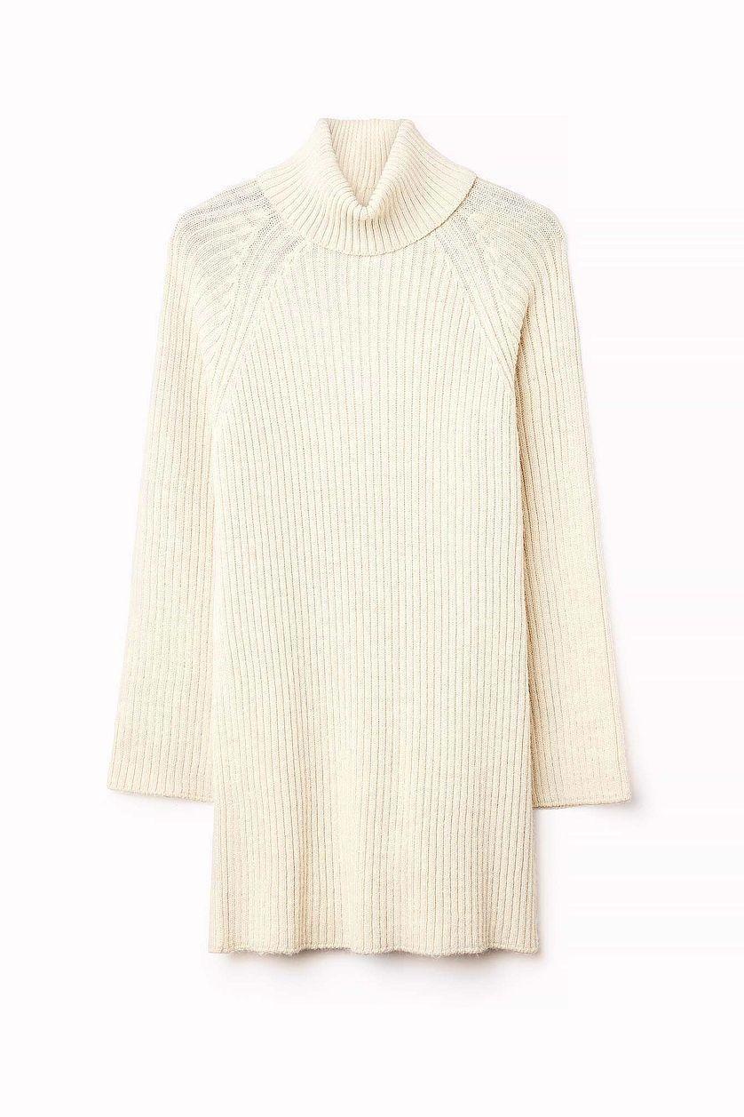 Knitted Sweater Dress Offwhite Product Image