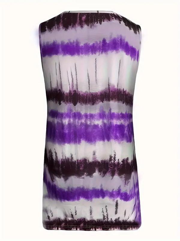 Loose Sleeveless Printed Spaghetti-Neck Vest Top Product Image