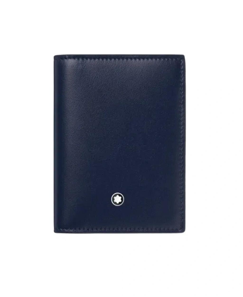 MONTBLANC Meisterstück 6cc Compact Wallet In Blue Product Image