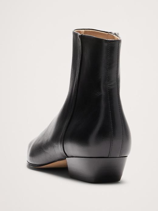 Italian Metallic-Leather Ankle Boot Product Image