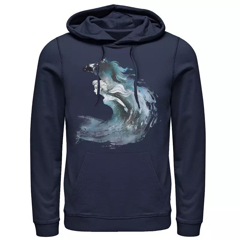 Disney's Frozen 2 Elsa Watercolor Horse Men's Hoodie, Size: XXL, Blue Product Image