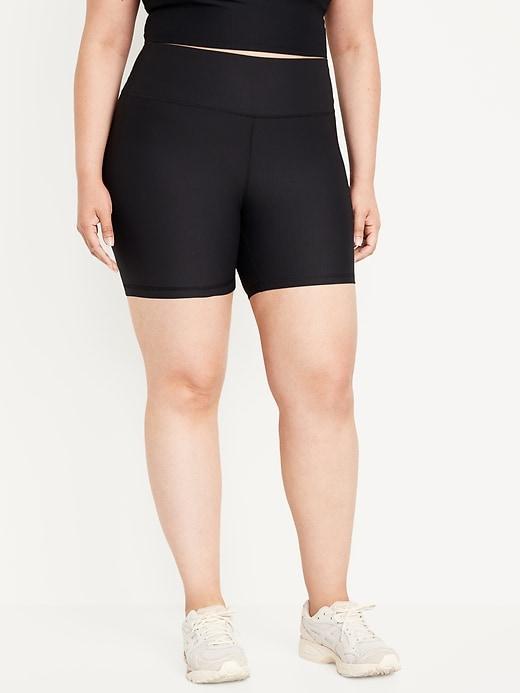 High-Waisted PowerSoft Biker Shorts -- 6-inch inseam Product Image