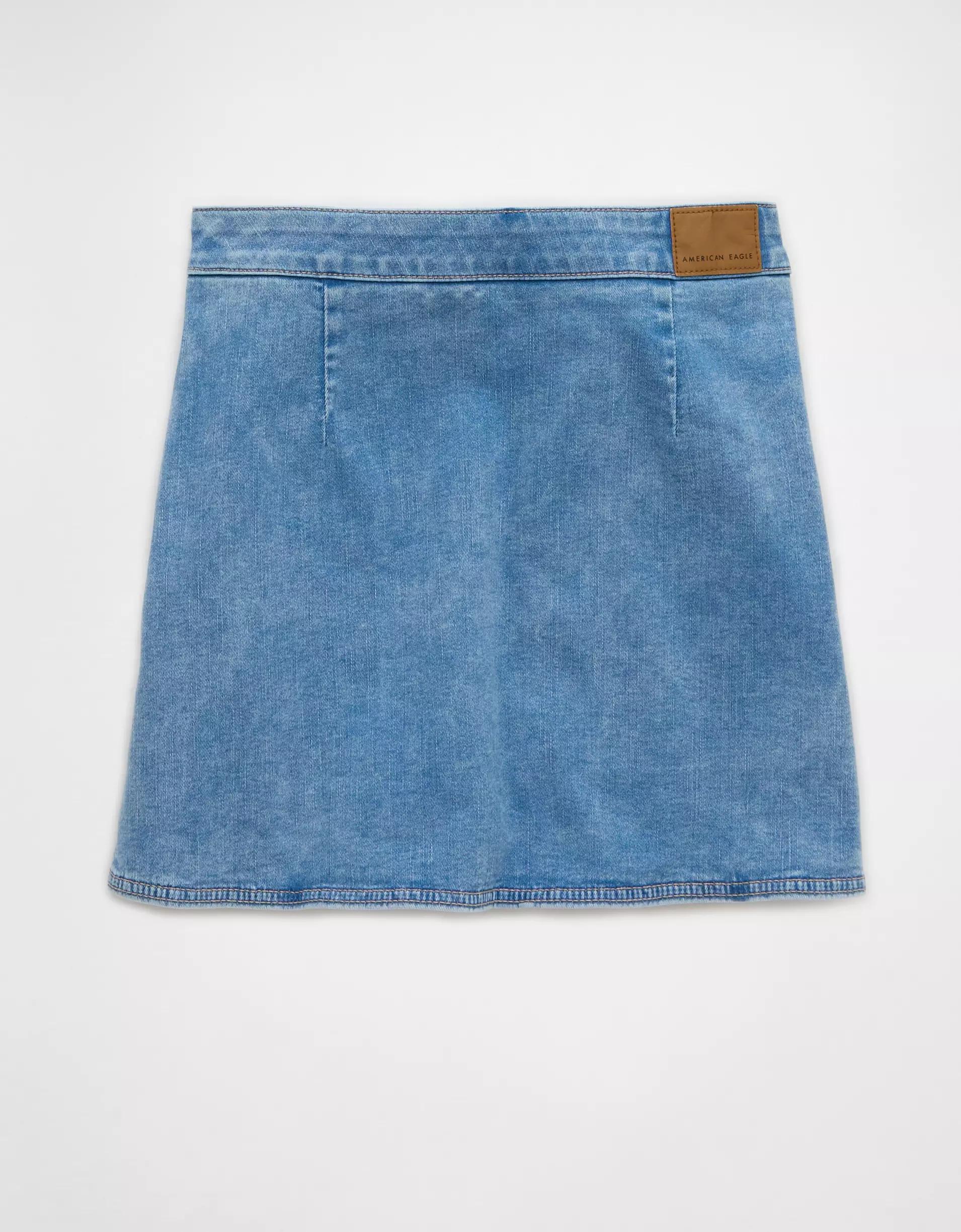 AE Next Level High-Waisted Denim Skort Product Image