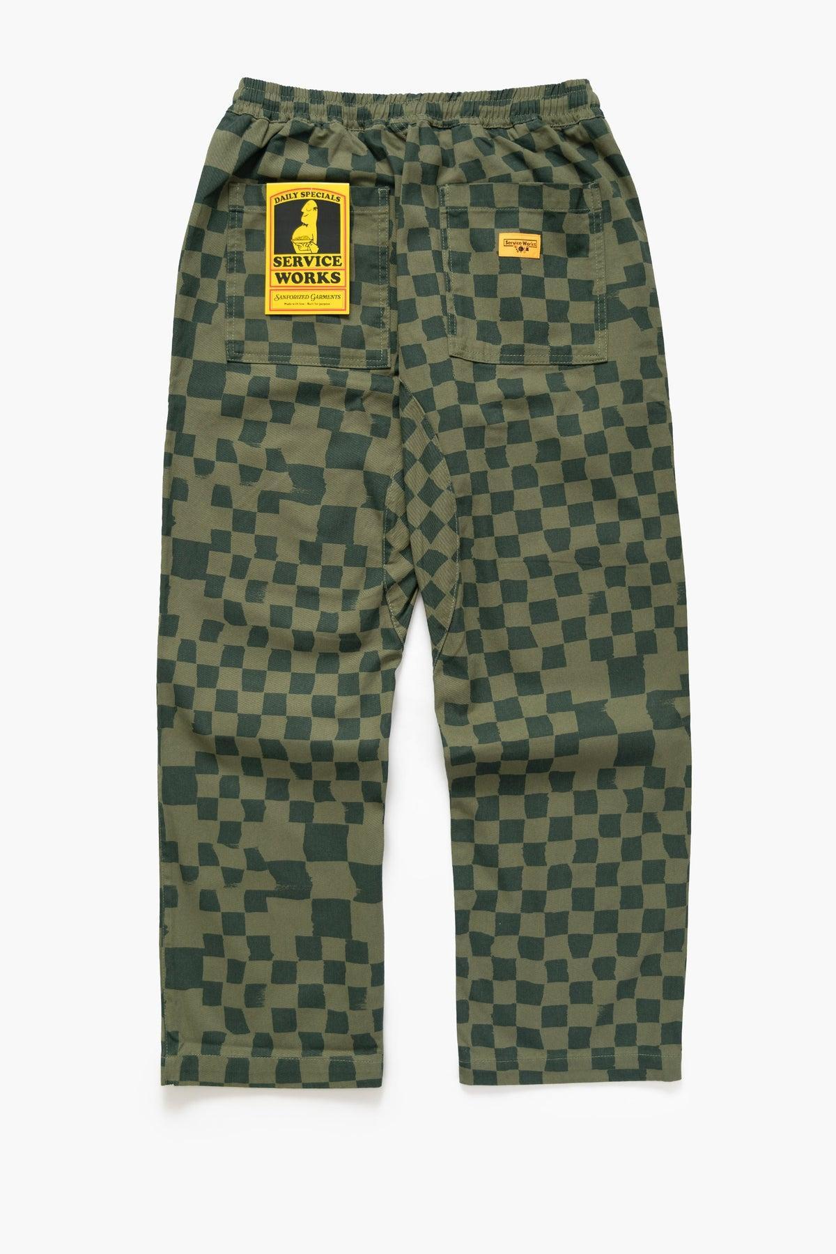 Service Works - Printed Chef Pants - Olive Checker Product Image