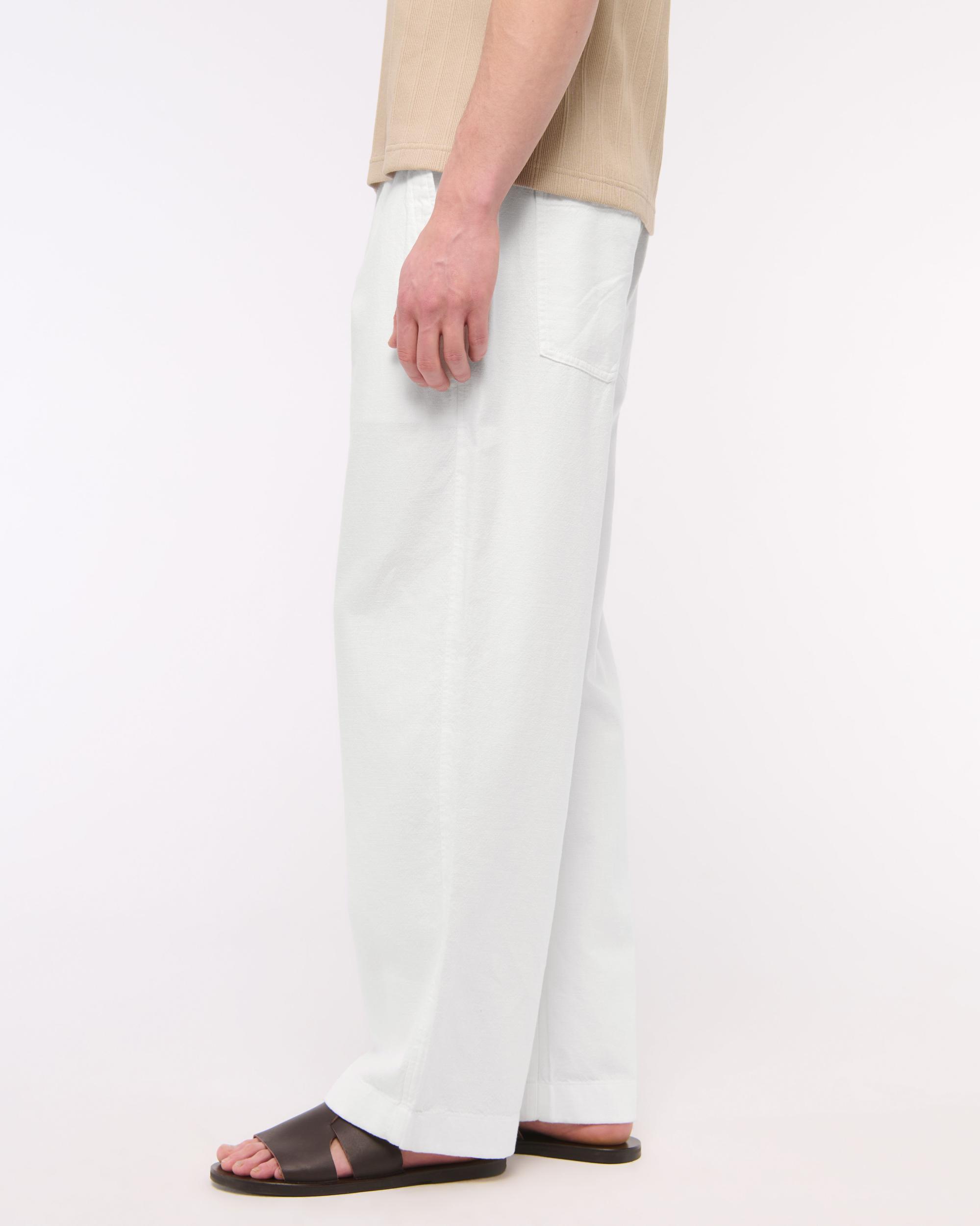 Baggy Cotton Texture Pull-On Pant Product Image