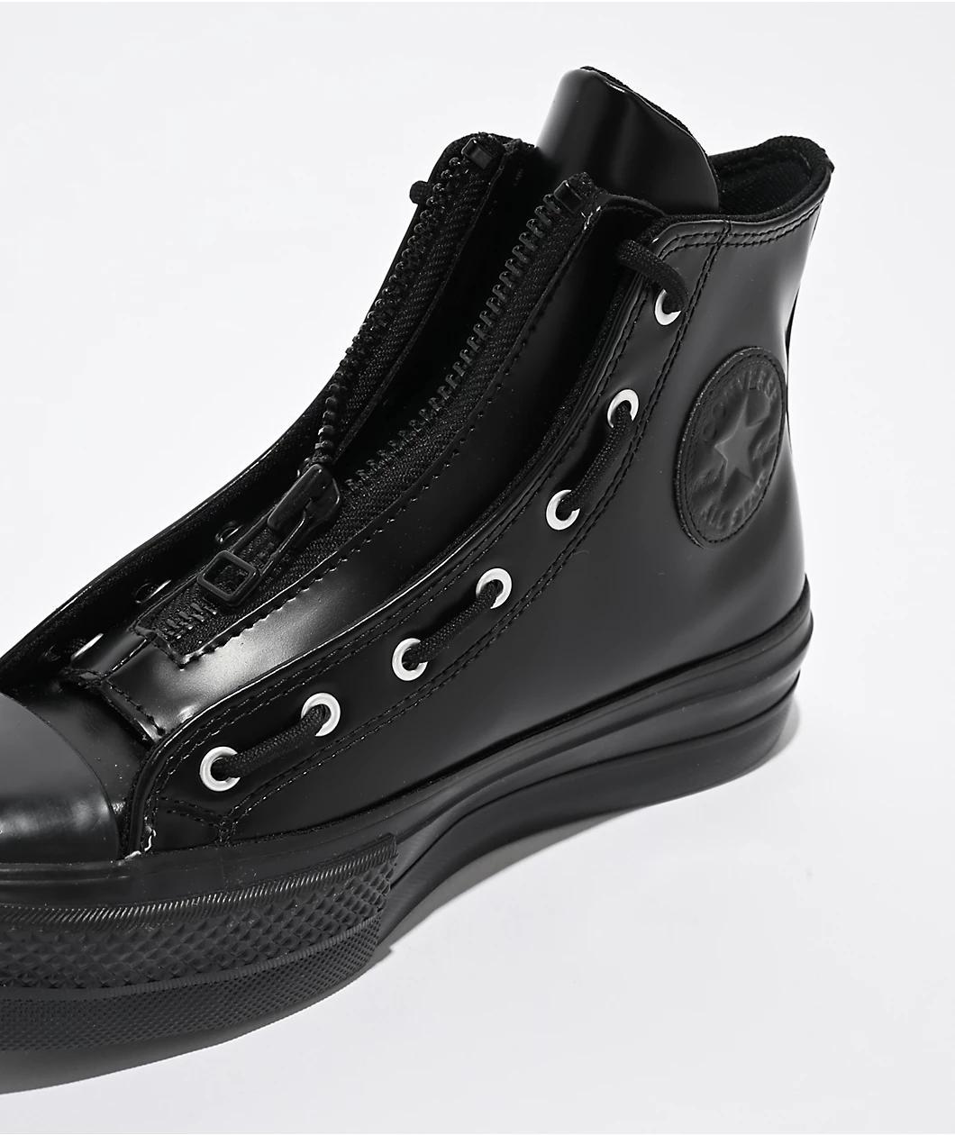 Converse Chuck Taylor All Star Lift Black & Total Eclipse Platform Leather Shoes Product Image