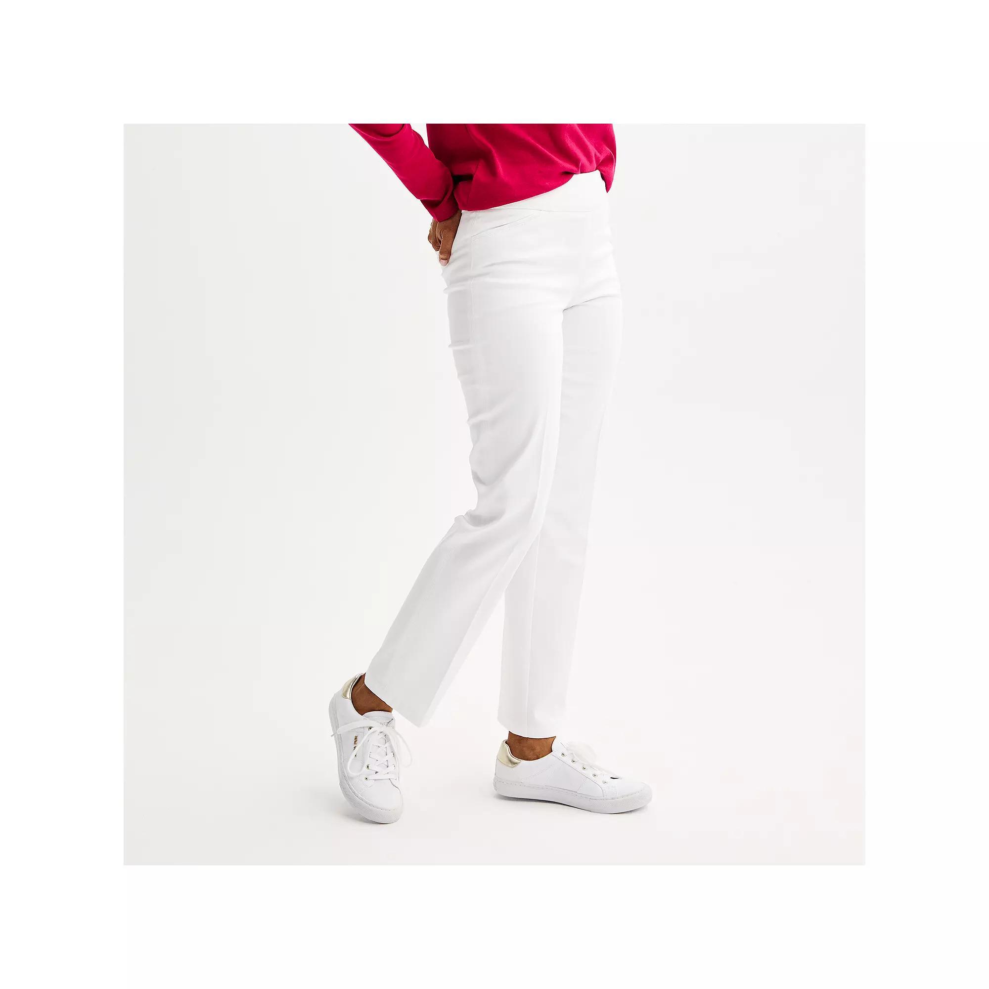 Women's Croft & Barrow® Effortless Stretch Pull-On Straight-Leg Pants,  Product Image