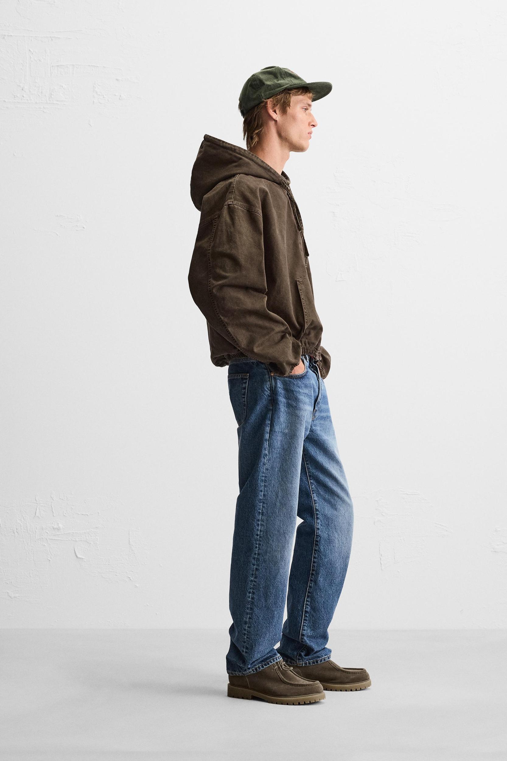 HOODED DENIM JACKET Product Image