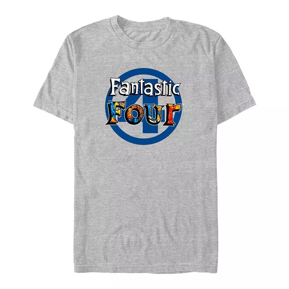 Big & Tall Marvel Fantastic Four Heros Graphic Tee, Men's, Size: 3XL Tall, Athletic Grey Product Image
