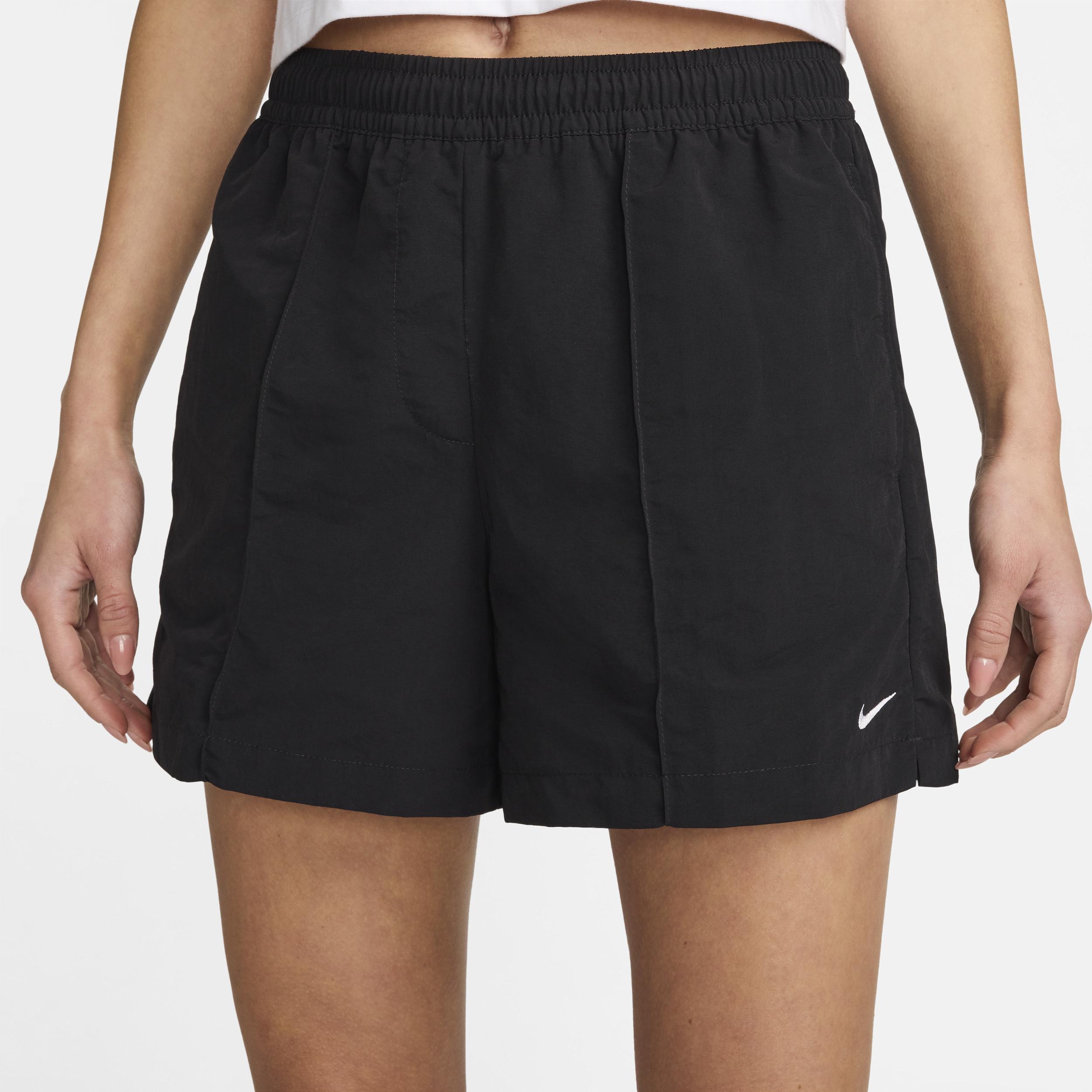 Nike Womens Nike Essential 5 Woven Shorts - Womens Black/White Product Image