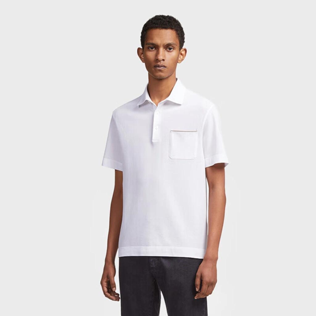 ZEGNA Short-sleeve Polo Shirt In White Product Image