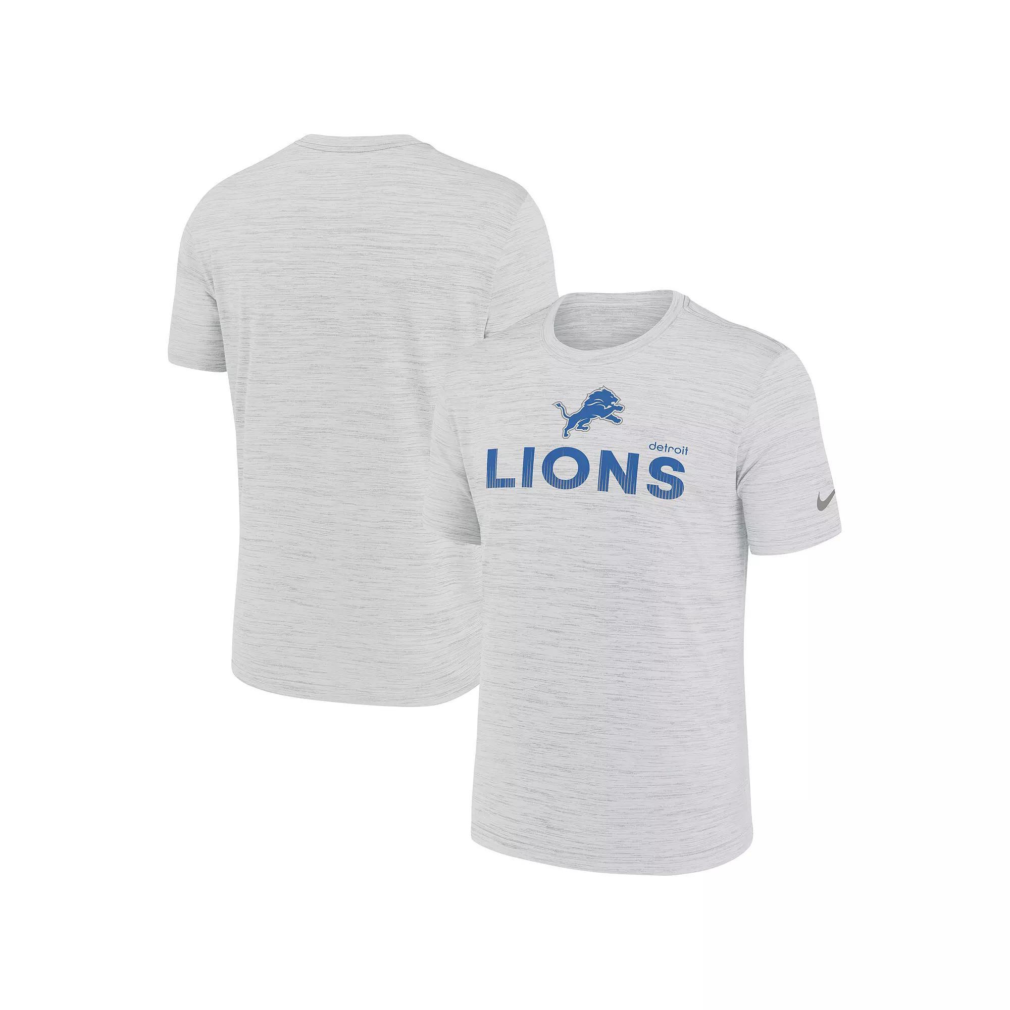 Men's Nike White Detroit Lions Blitz Velocity Modern Performance T-Shirt,  Product Image