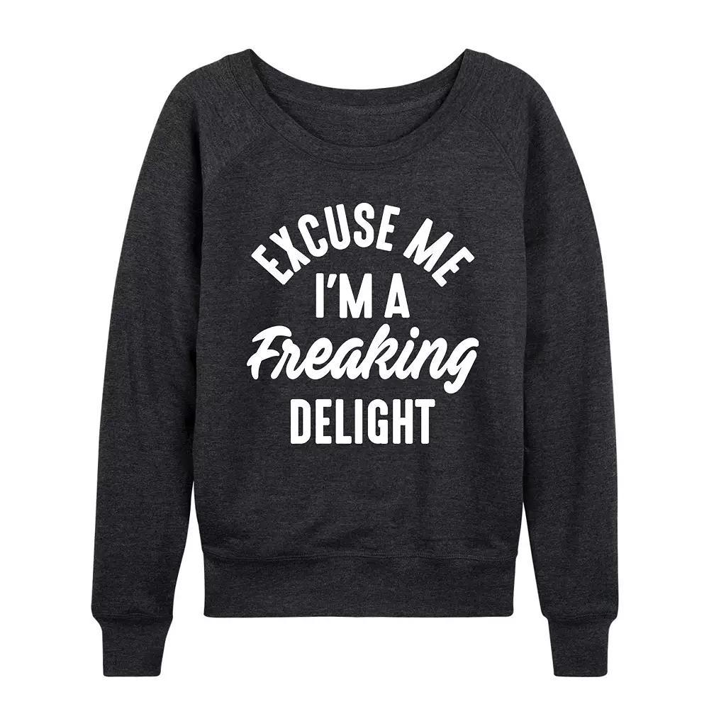Women's A Freaking Delight French Terry Long Sleeve Tee, Girl's,  Product Image