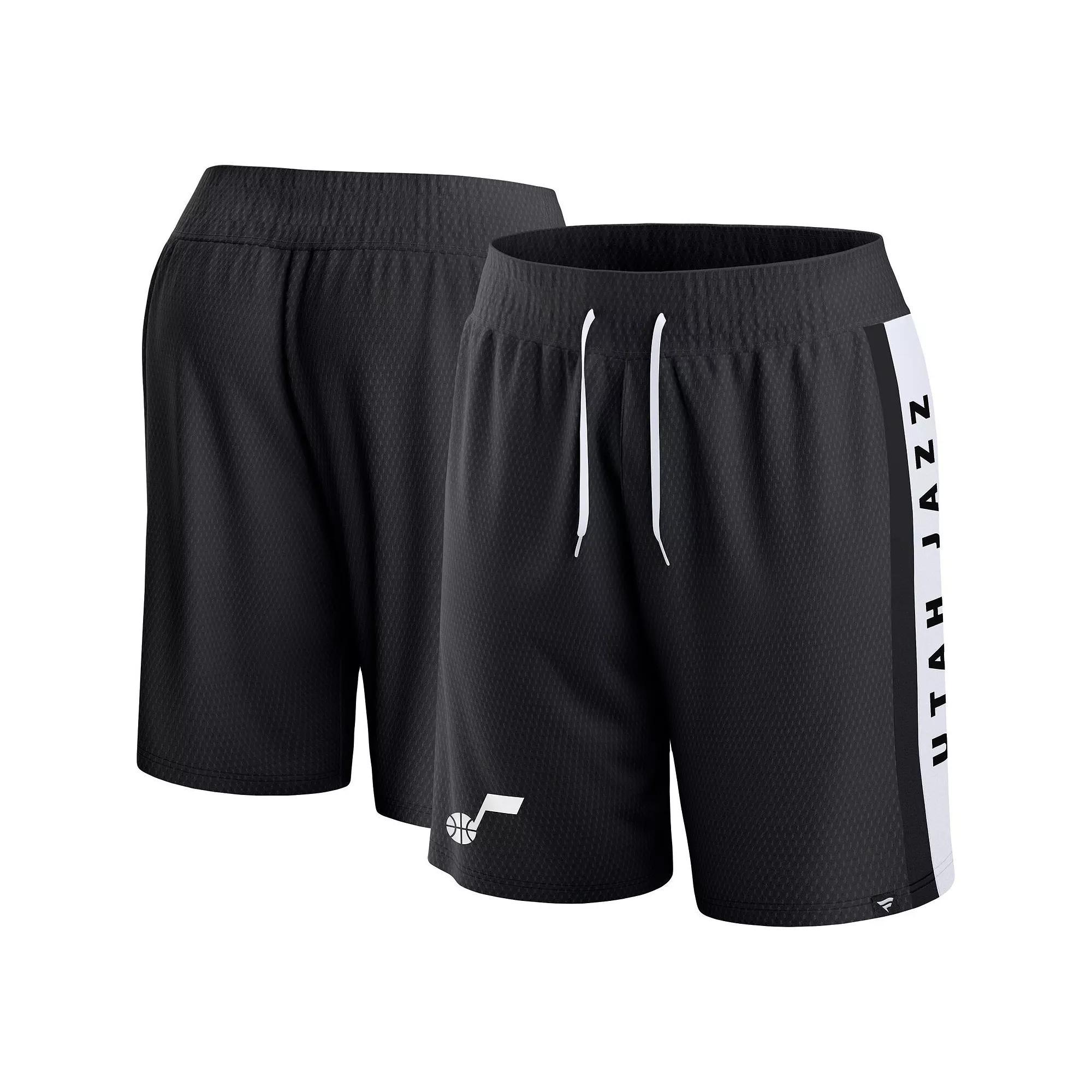 Men's Fanatics Branded Black Utah Jazz Referee Iconic Mesh Shorts,  Product Image