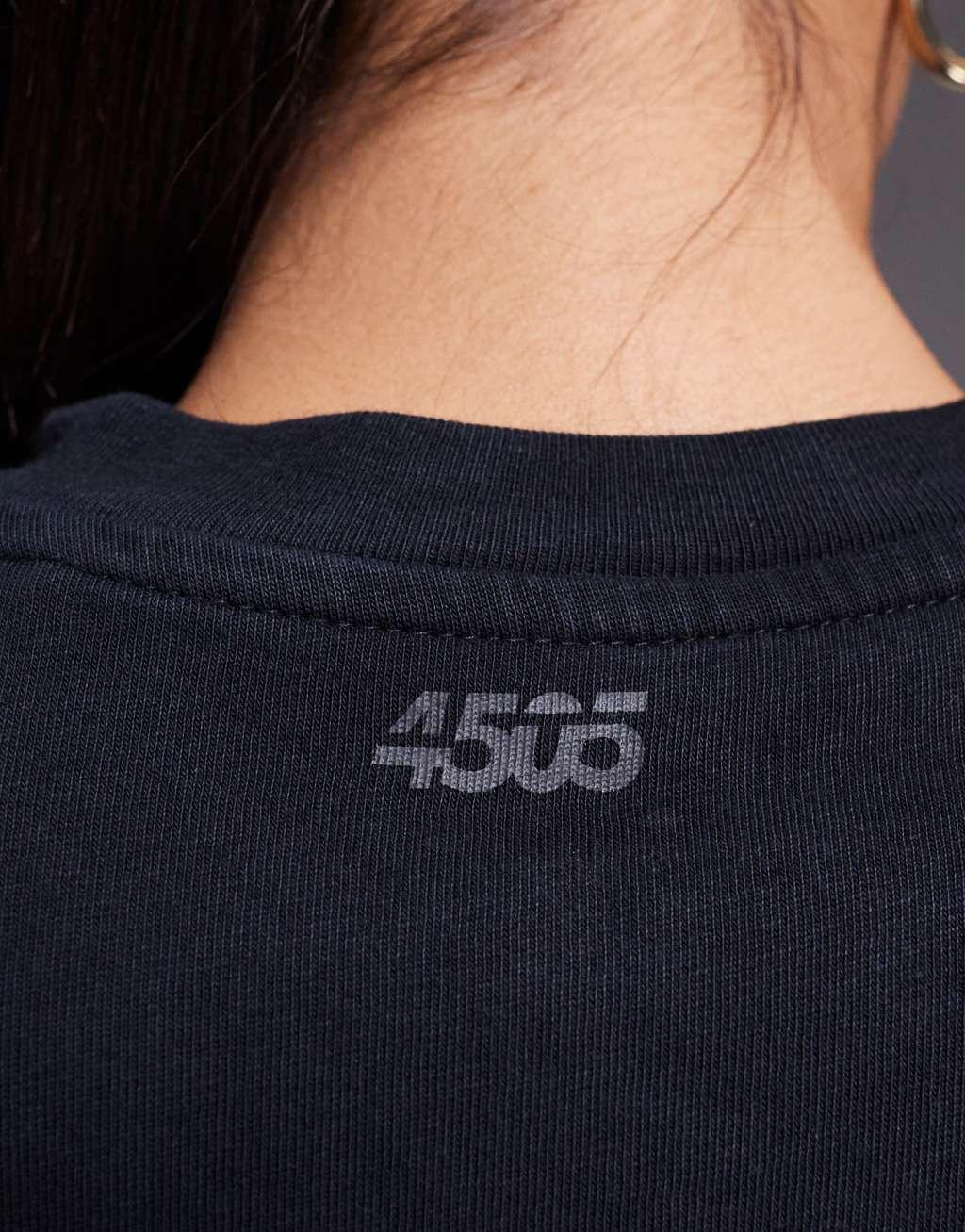 4505 Icon boxy heavyweight cotton t-shirt with quick dry finish in washed black  Product Image