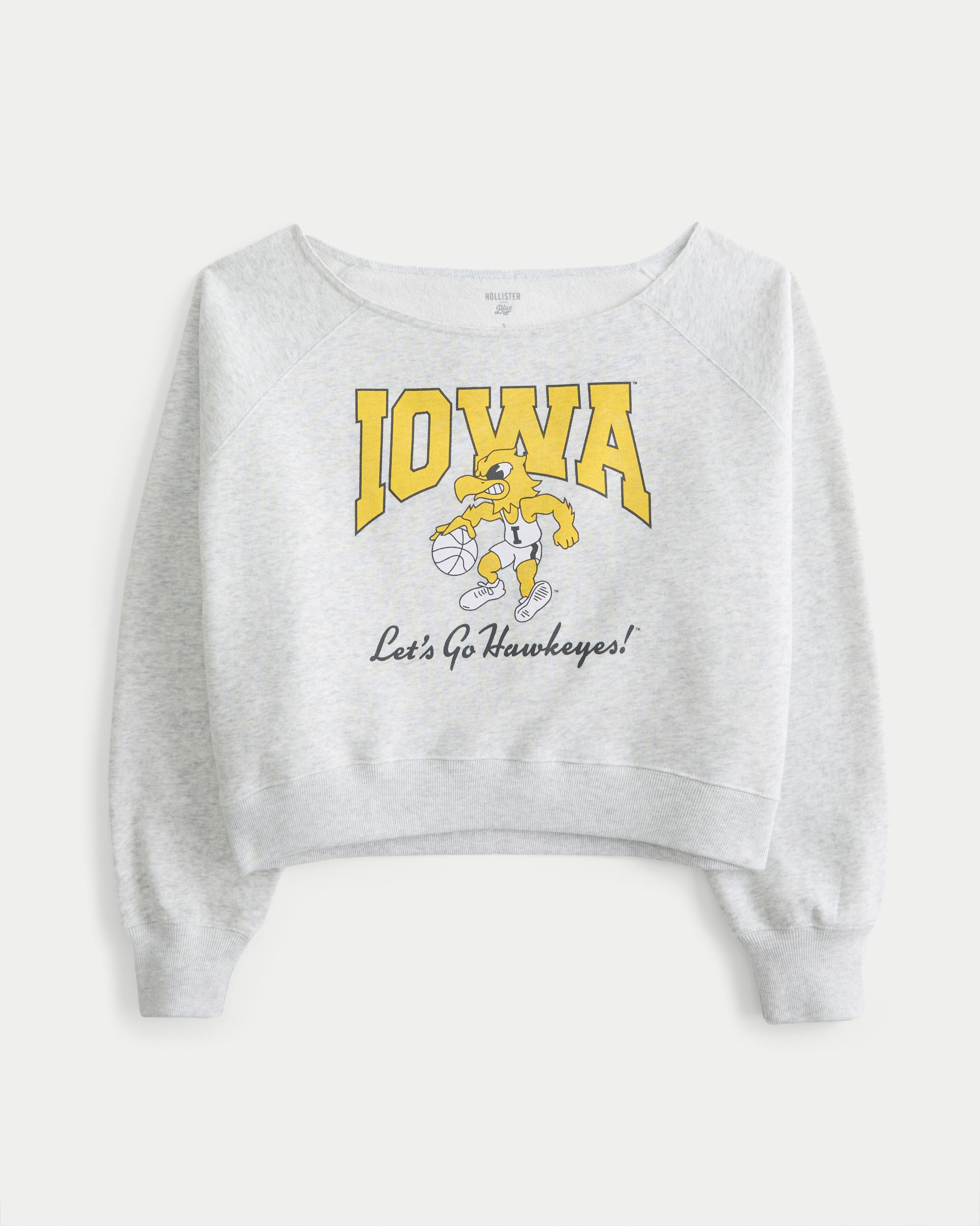 Easy Off-the-Shoulder Indiana University Graphic Sweatshirt Product Image