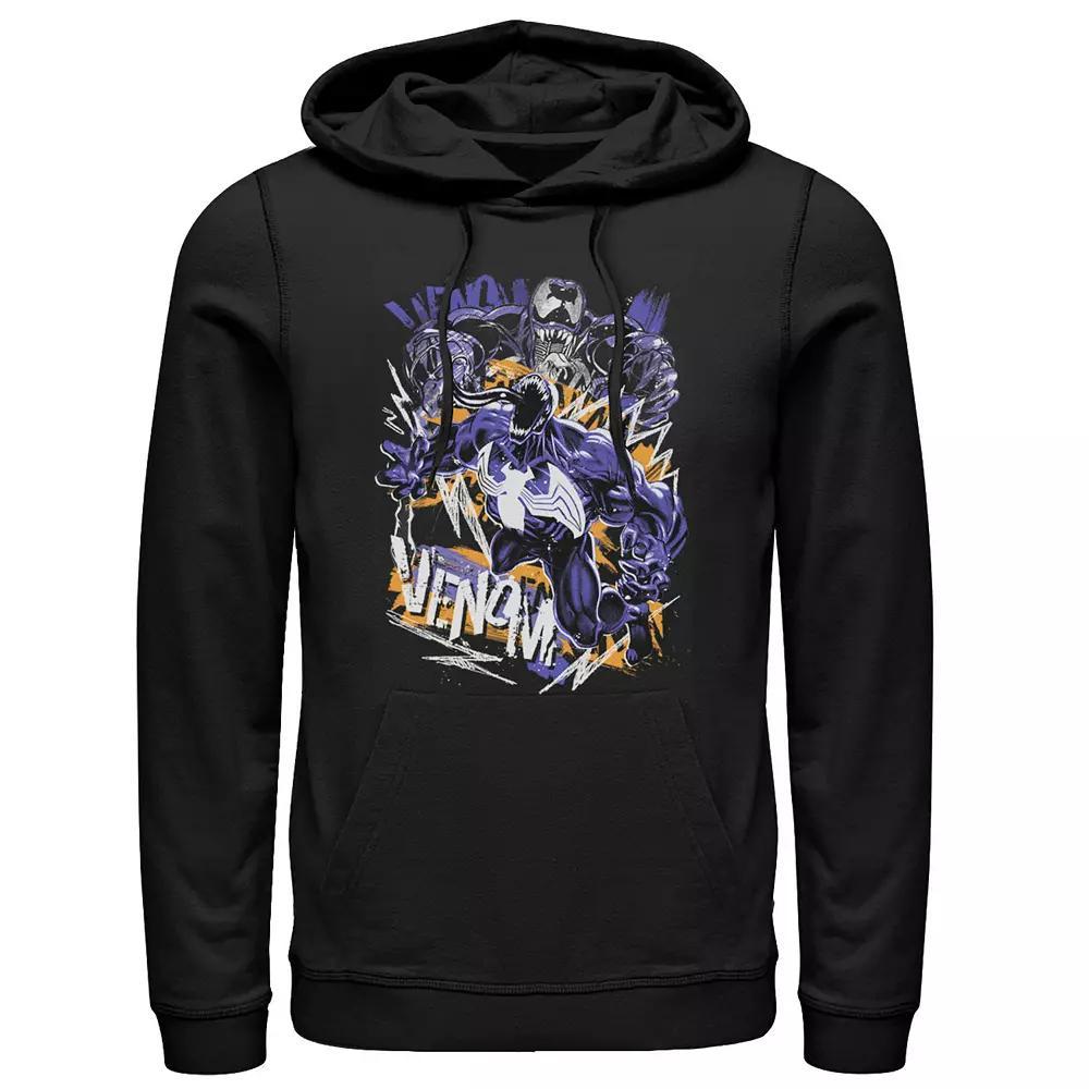 Men's Marvel Venom Graffiti Graphic Hoodie, Size: Medium, Black Product Image