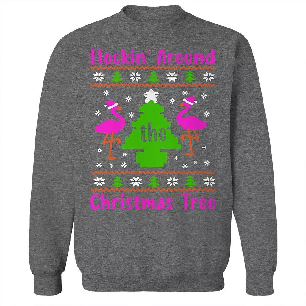 Men's Flamingo Christmas Sweater Graphic Sweatshirt, Adult Unisex,  Product Image