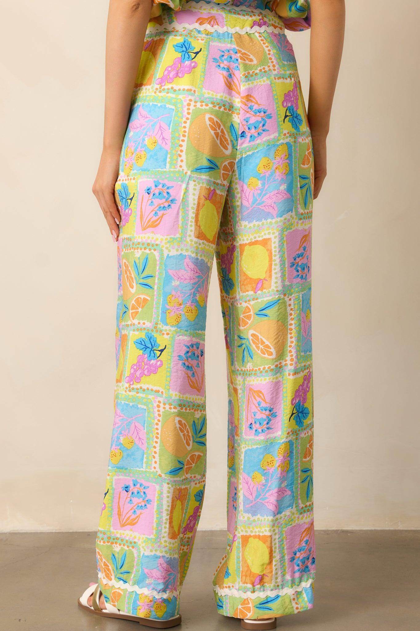 Tropic Tango Green Tropical Print Ricrac Top Product Image