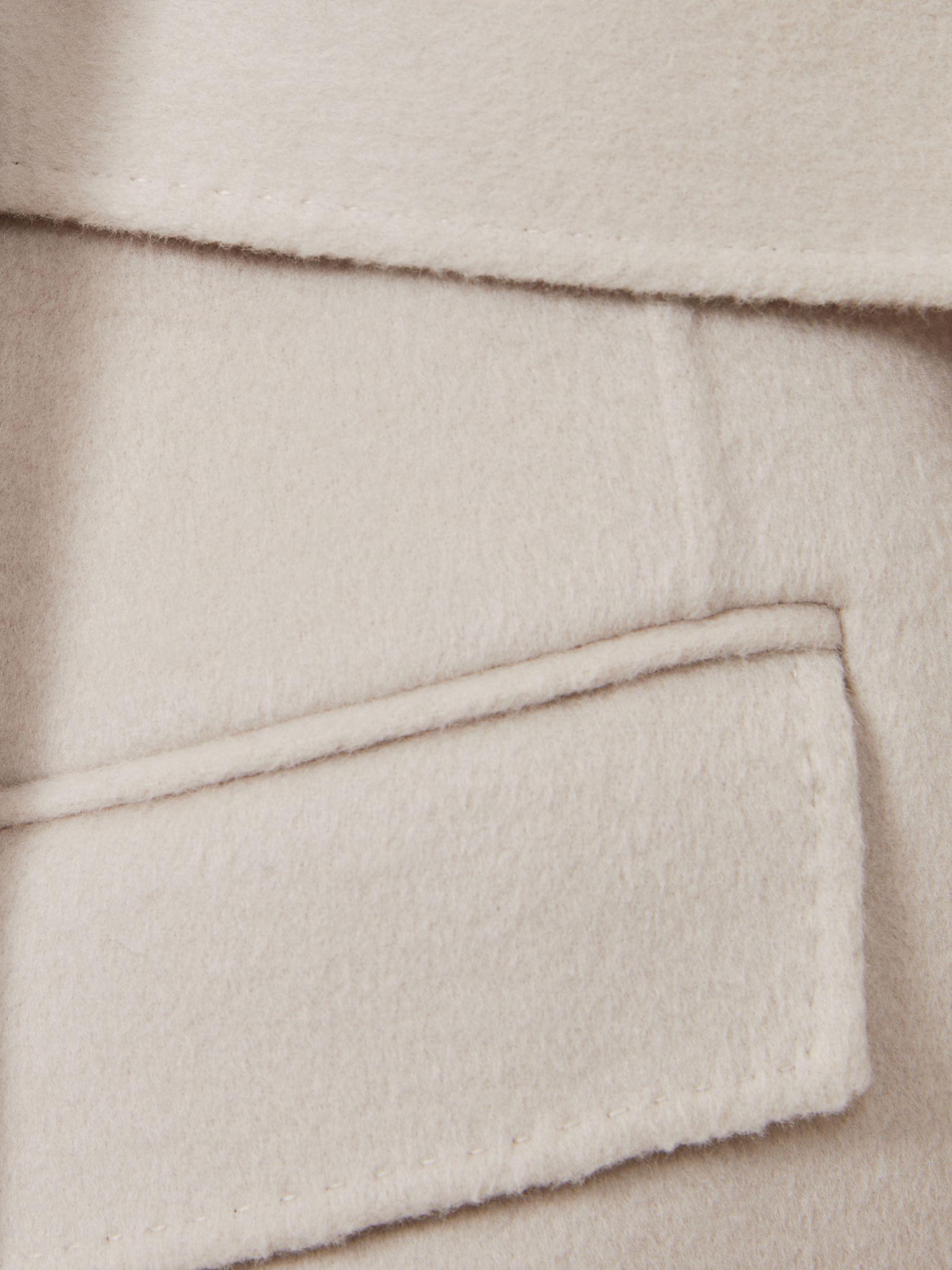 Wool-Blend Double-Breasted Blindseam Coat in Neutral Product Image