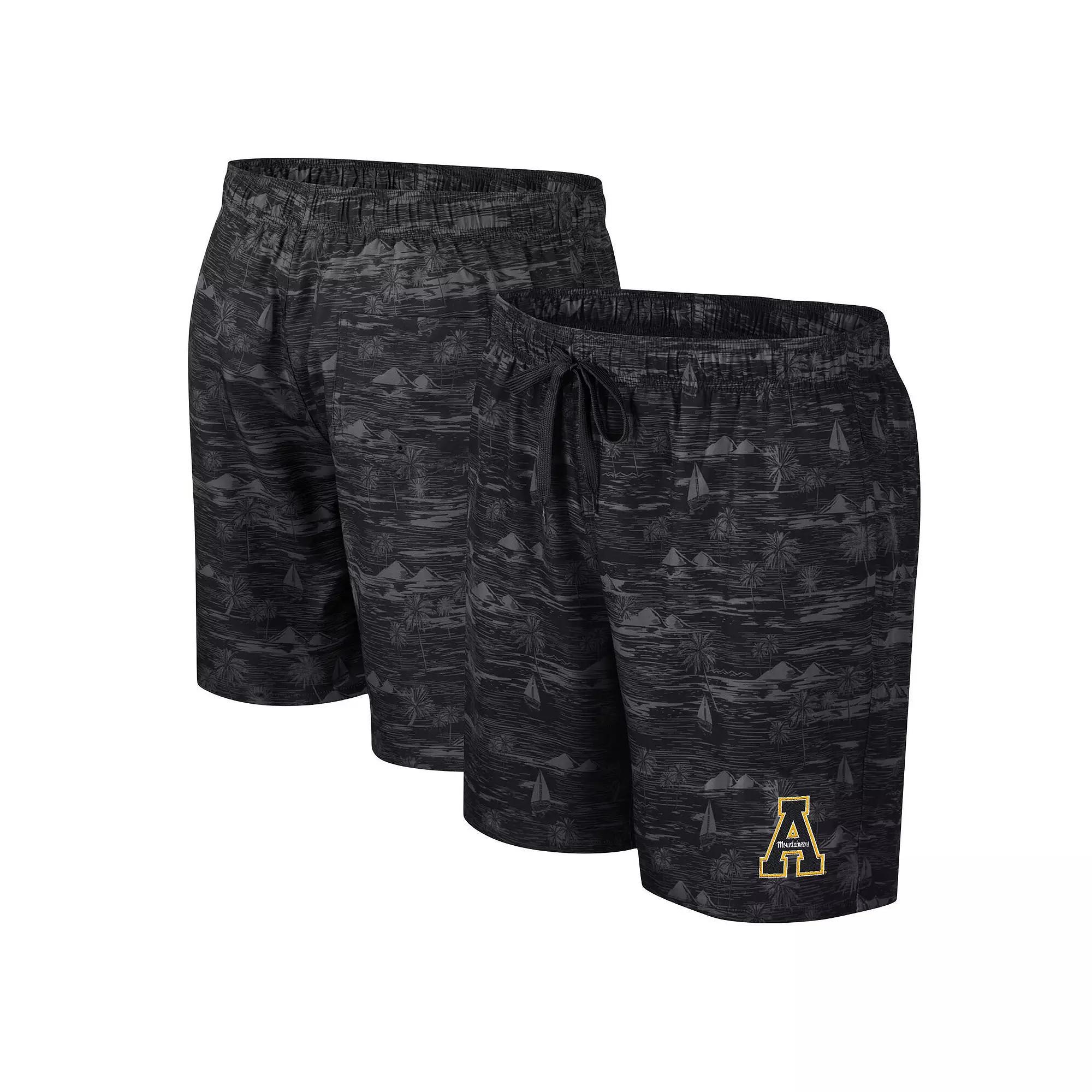 Men's Colosseum Black Appalachian State Mountaineers Ozark Swim Shorts,  Product Image