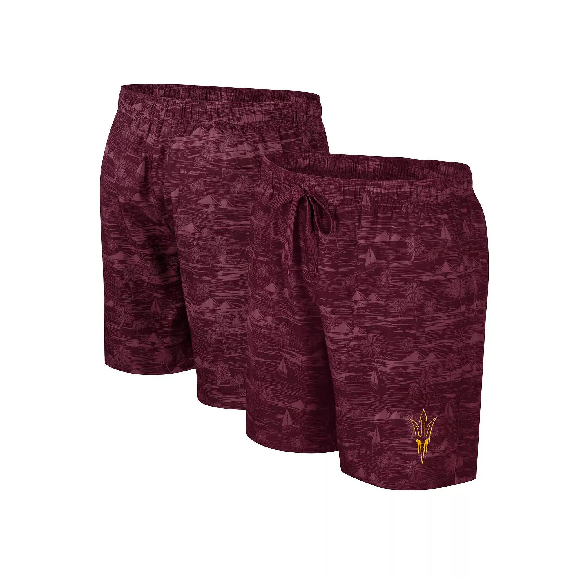 Men's Colosseum Maroon Arizona State Sun Devils Ozark Swim Shorts, Size: Medium, Red Product Image