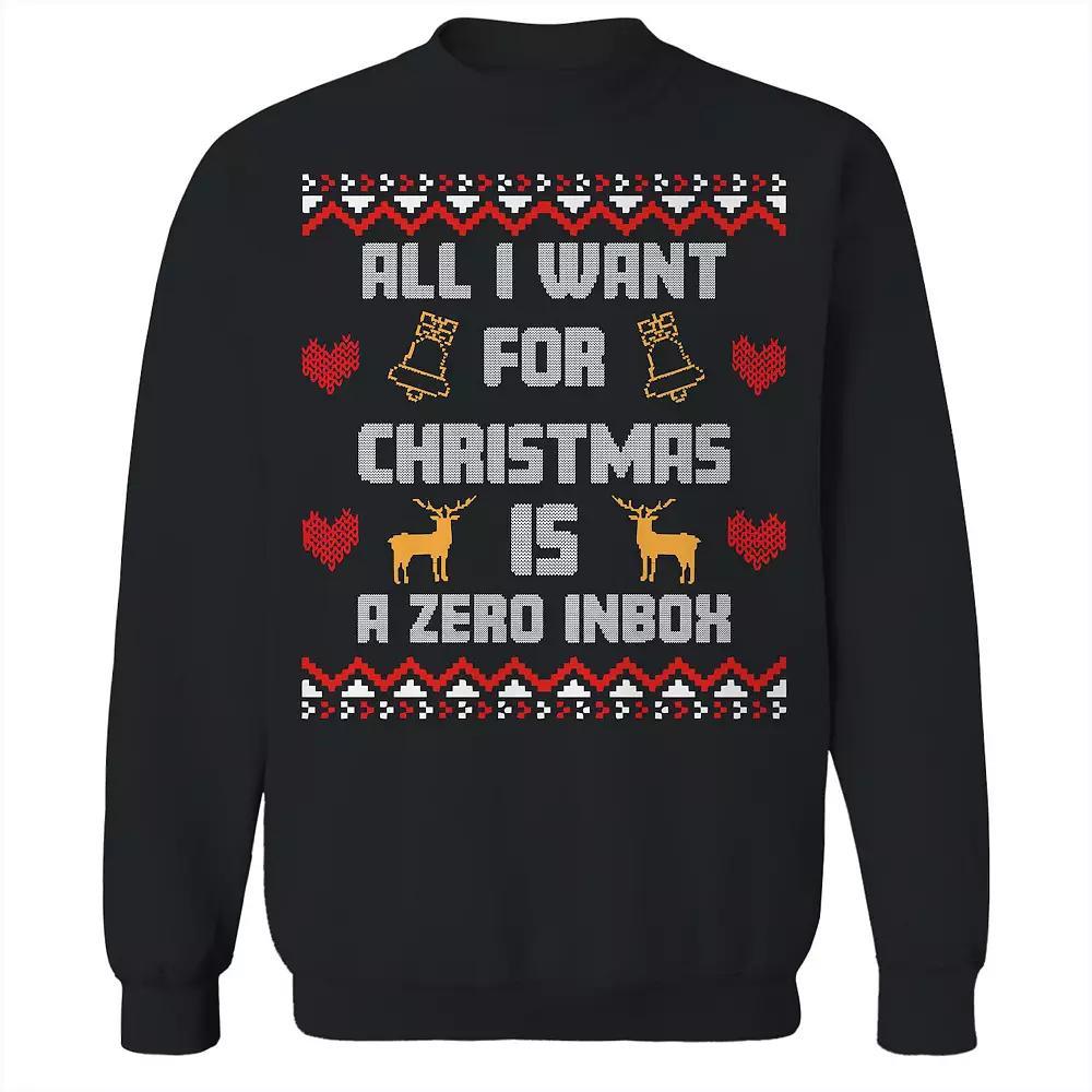 Men's Christmas Sweater Zero Inbox Graphic Sweatshirt, Adult Unisex,  Product Image